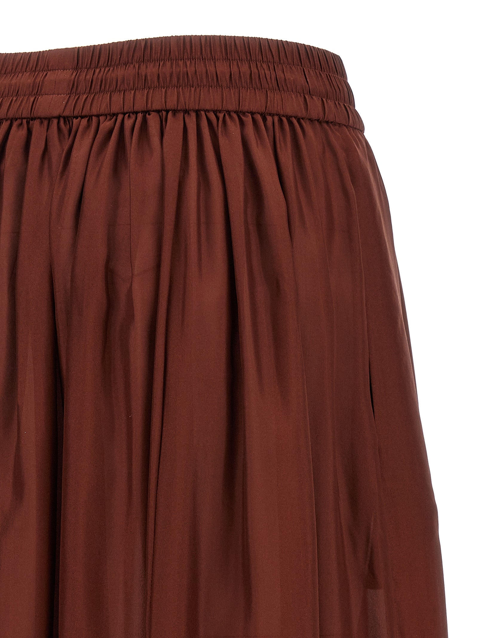 Bordeaux Silk Mini Skirt