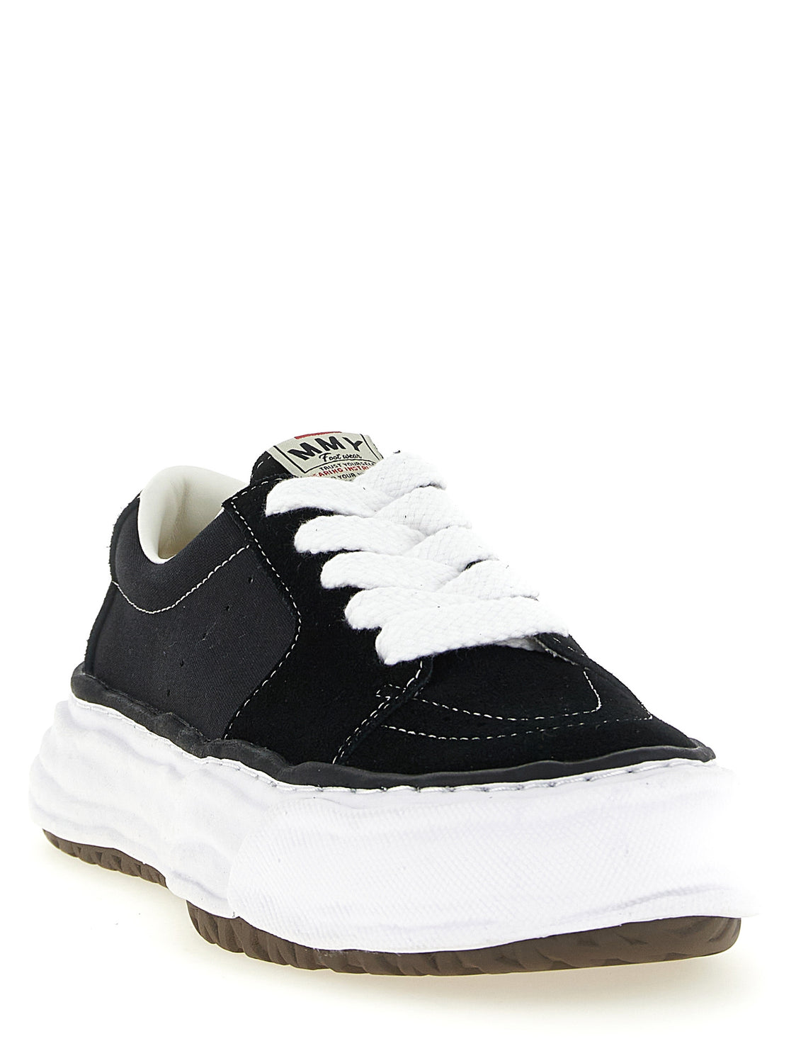 Black Cowhide Platform Sneakers
