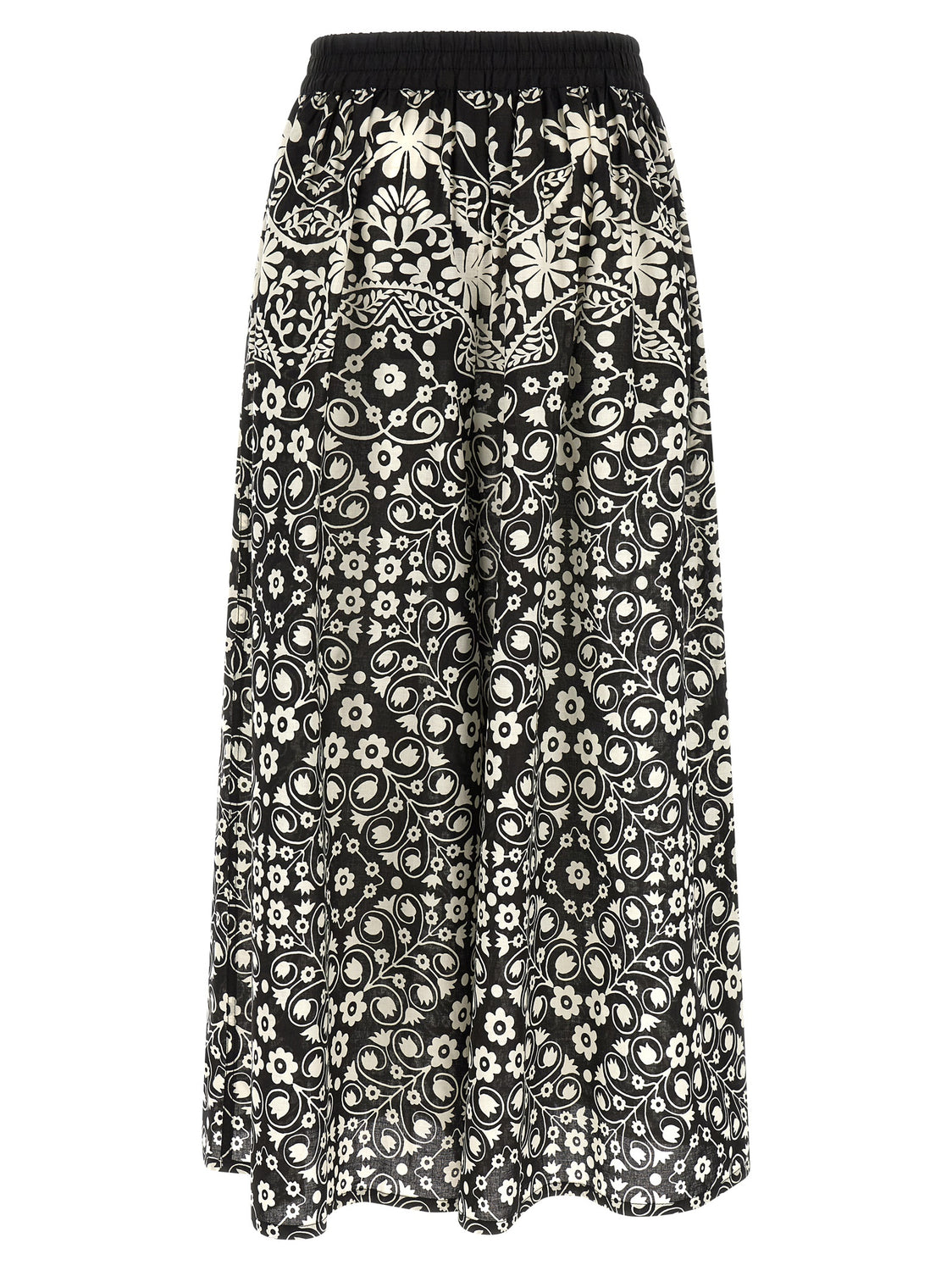 Bicolor Cotton Flared Pants