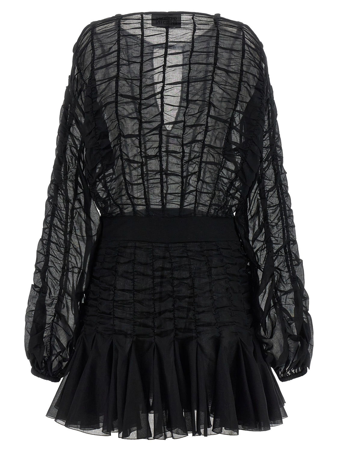 Black Cotton Short Dress