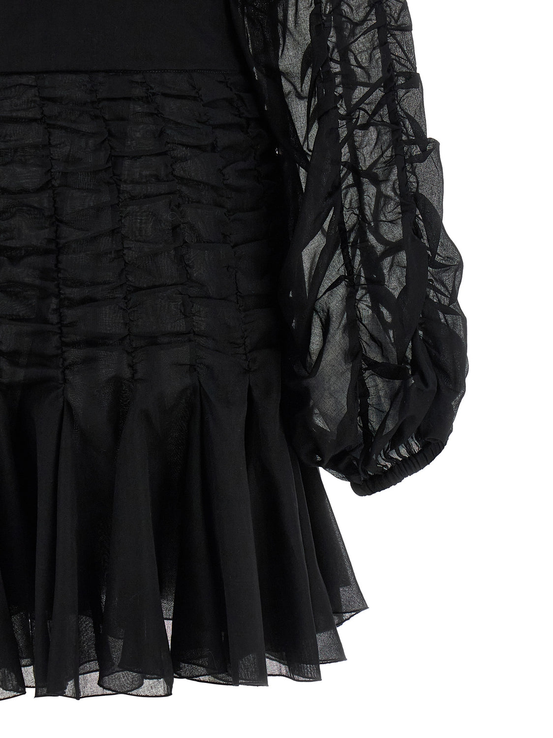 Black Cotton Short Dress