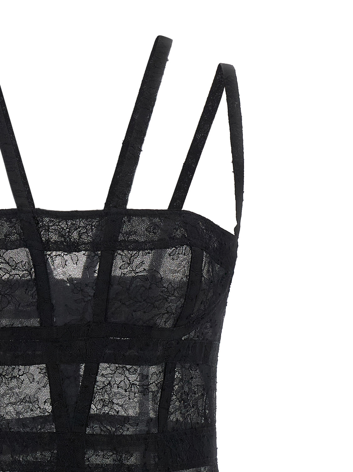 Black Polyamide Short Dress
