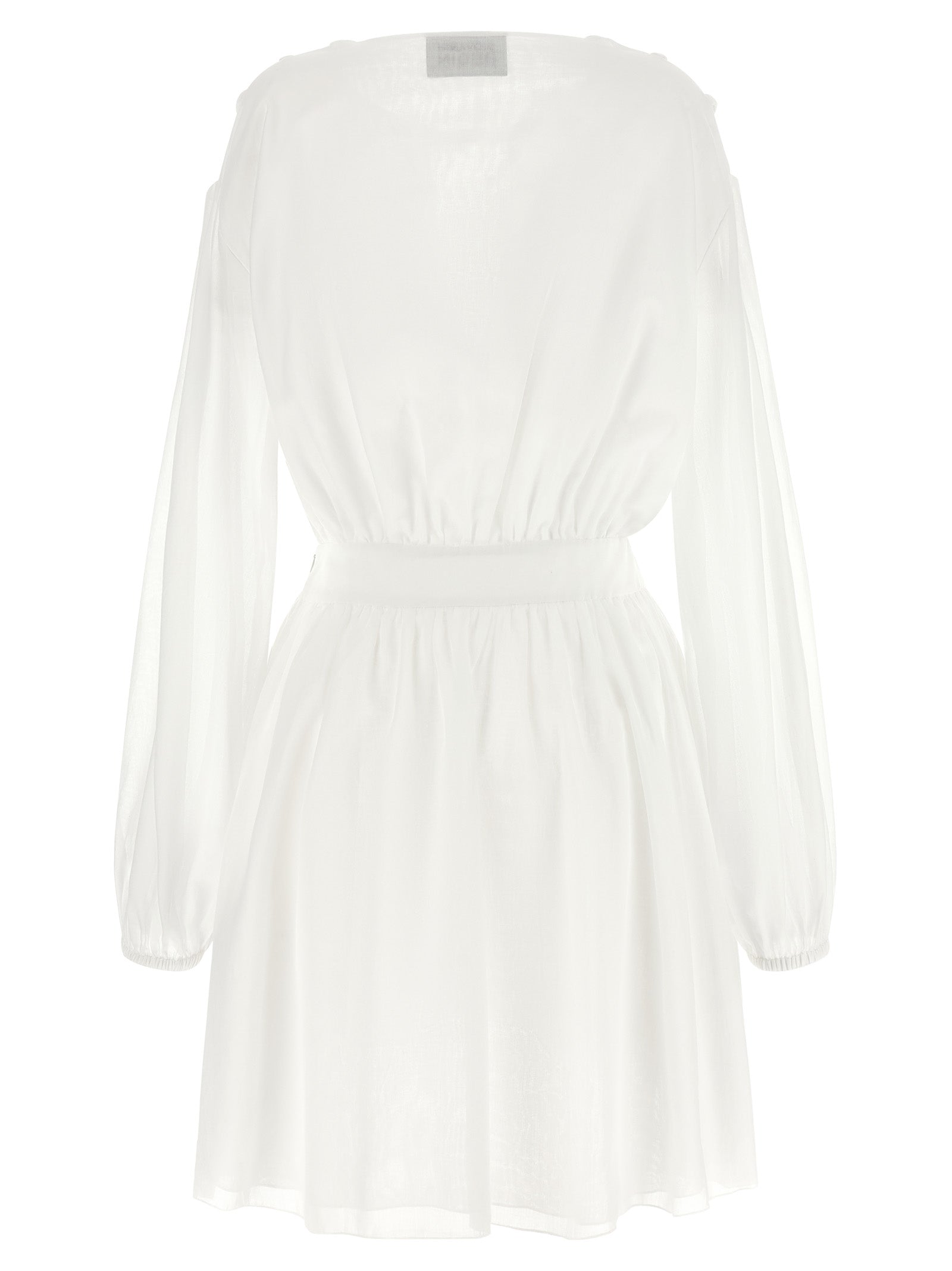 White Cotton Short Dress