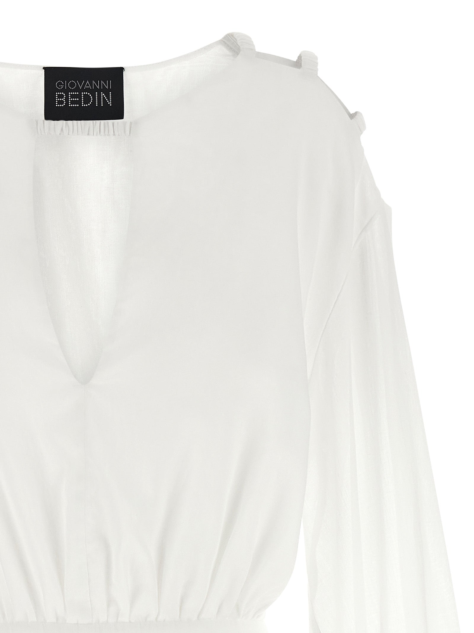 White Cotton Short Dress