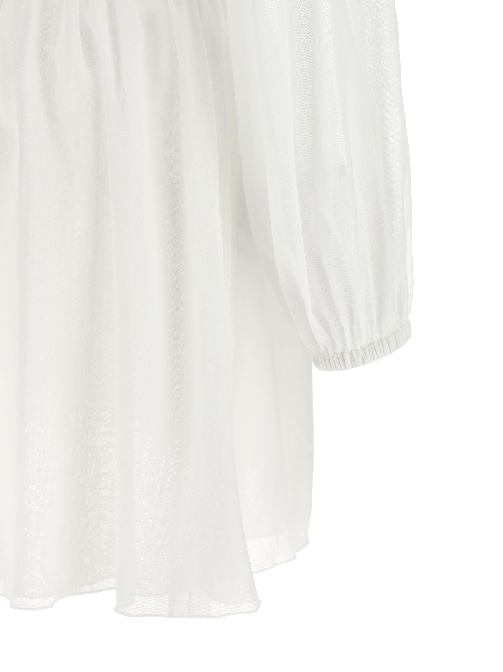 White Cotton Short Dress