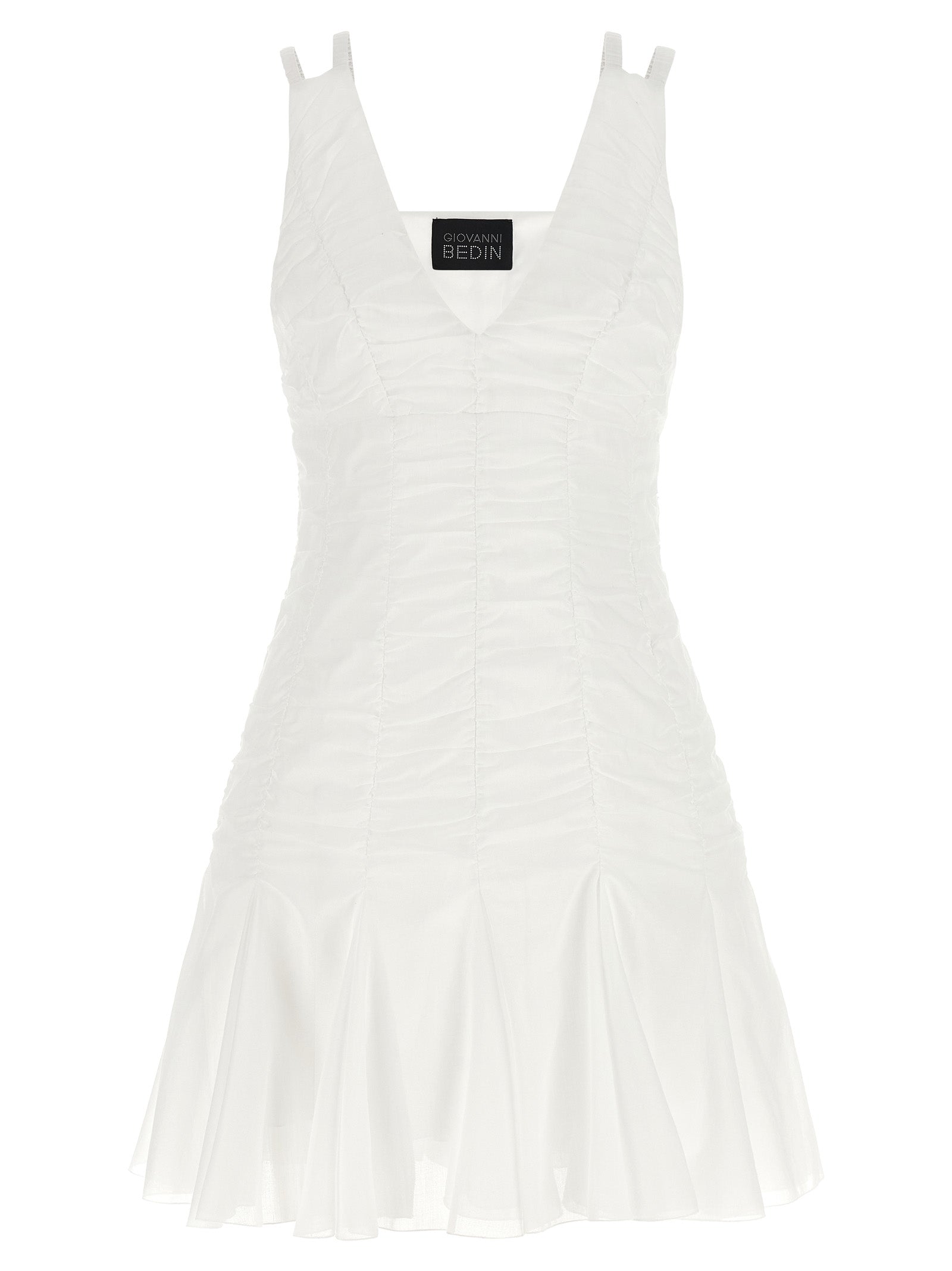White Cotton Short Dress