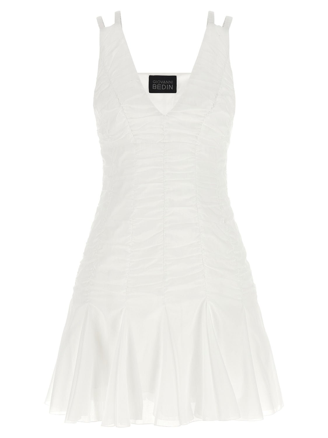 White Cotton Short Dress