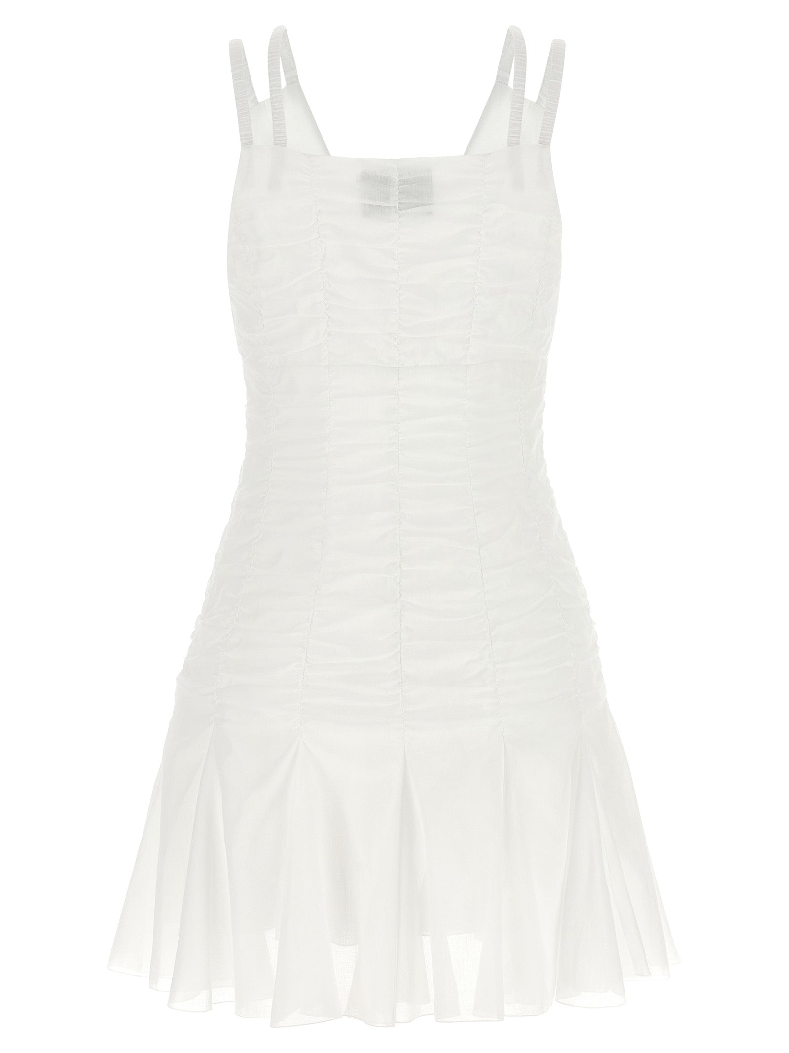 White Cotton Short Dress