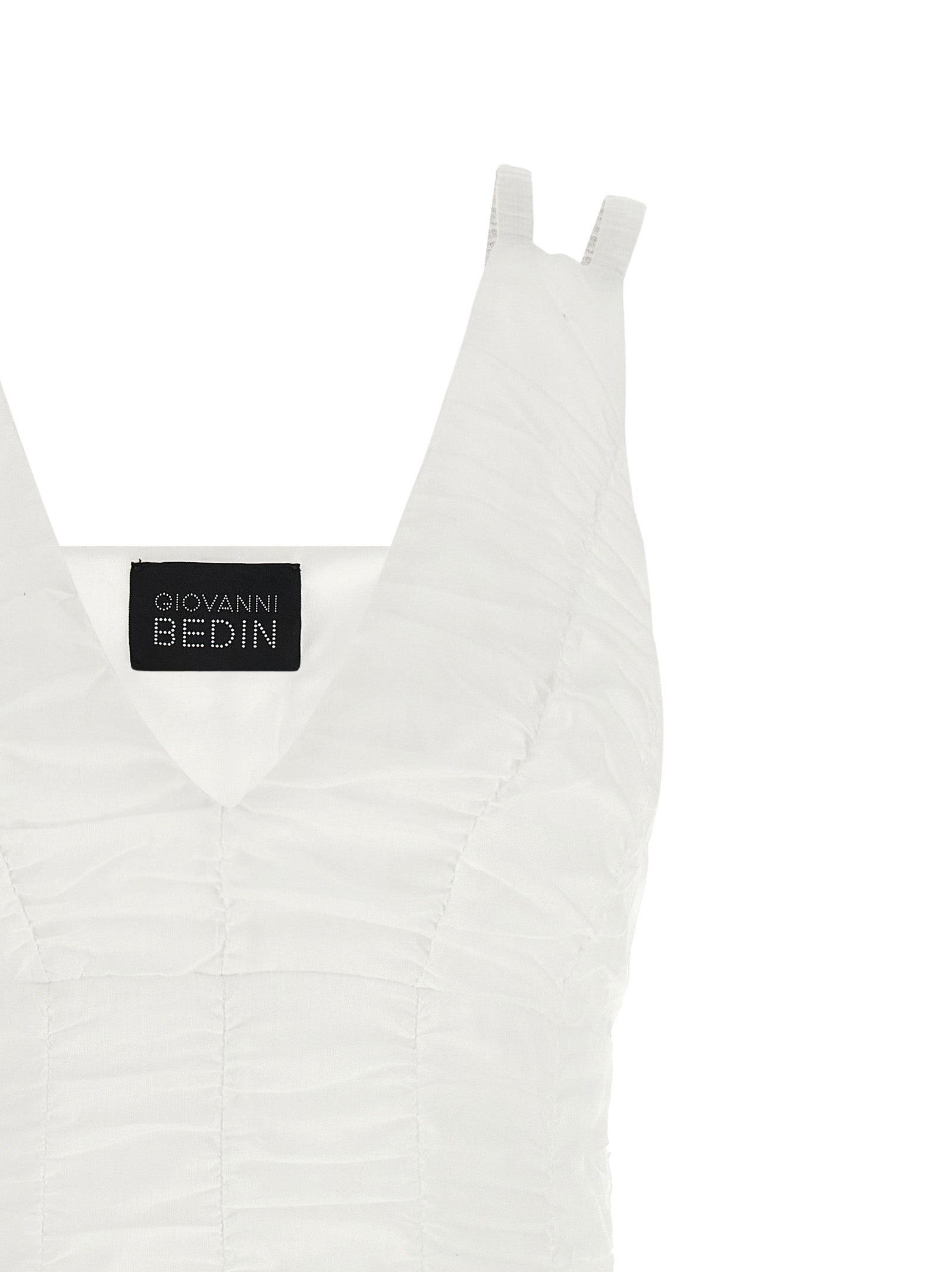 White Cotton Short Dress