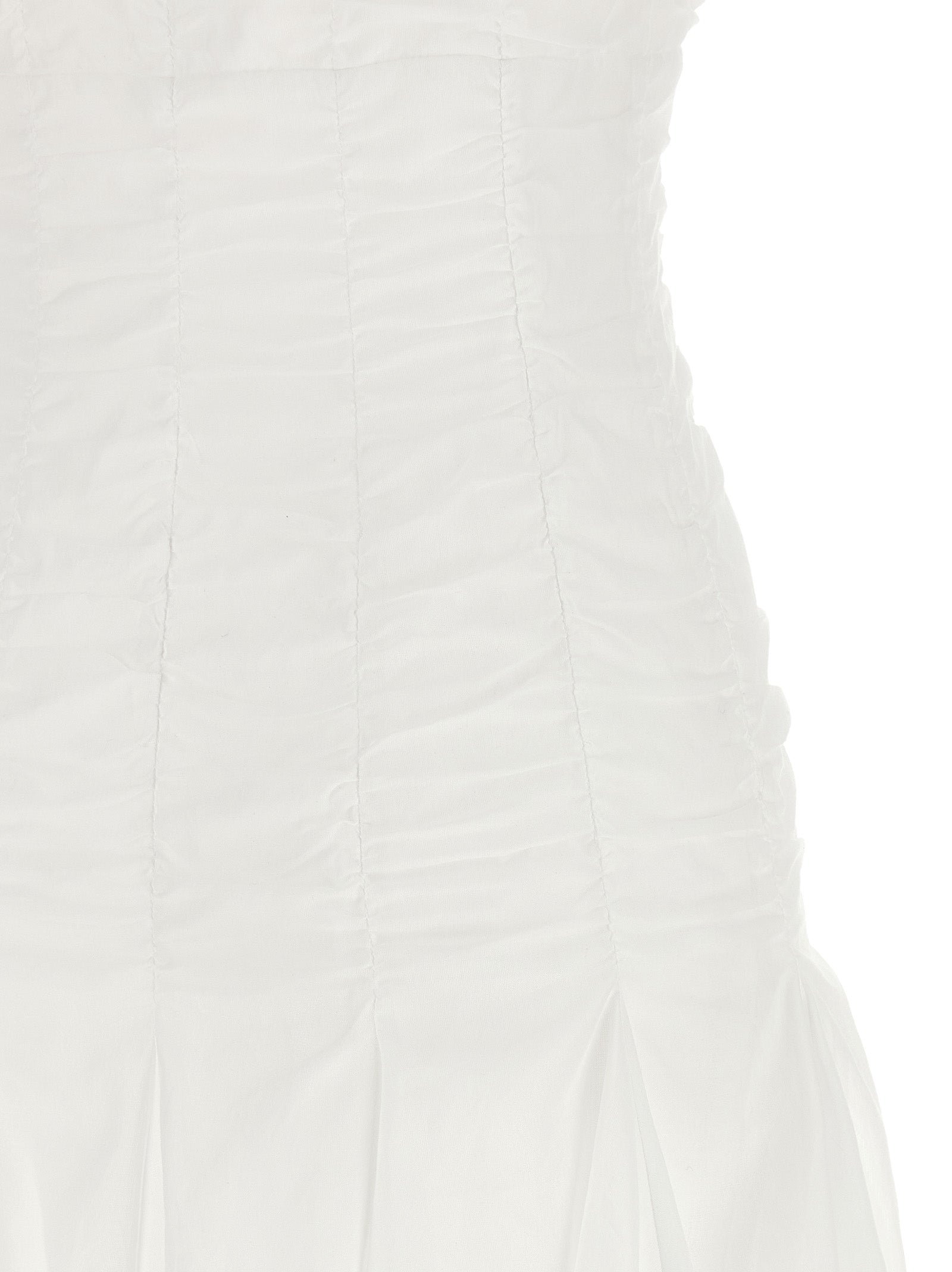 White Cotton Short Dress
