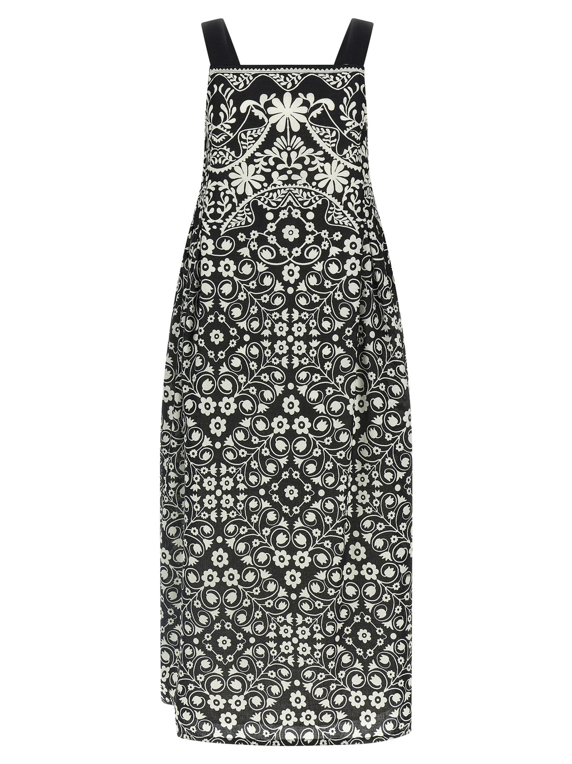 Bicolor Cotton Long Dress
