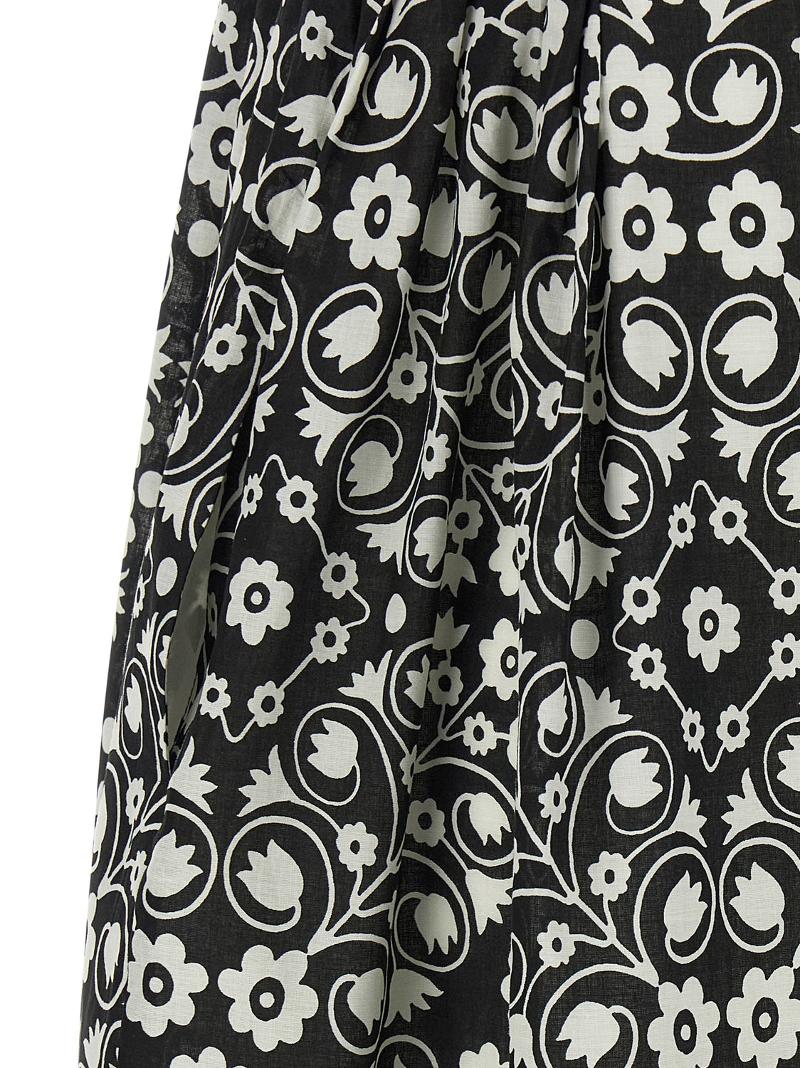 Bicolor Cotton Long Dress