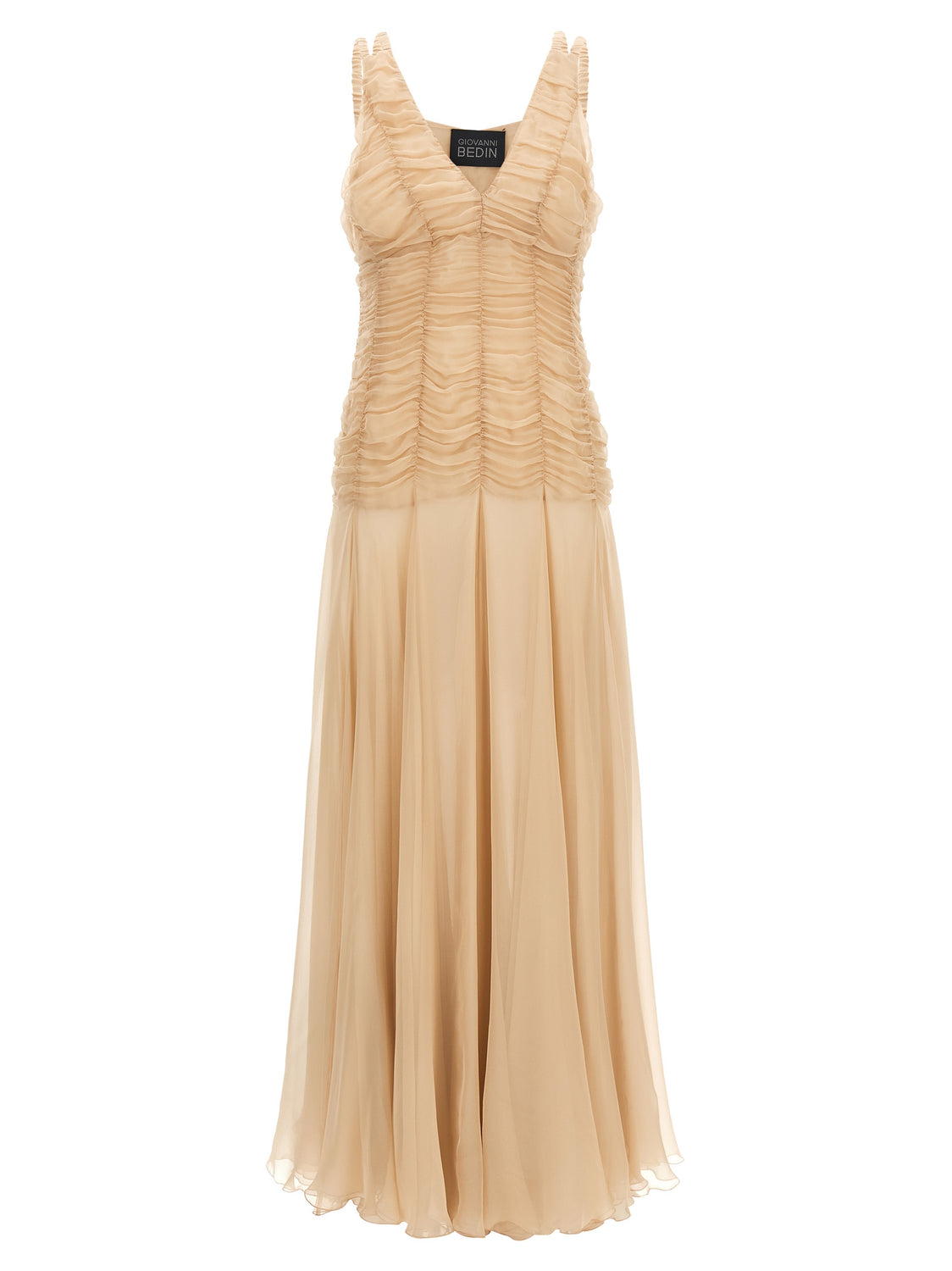 Multicolor Silk Long Dress