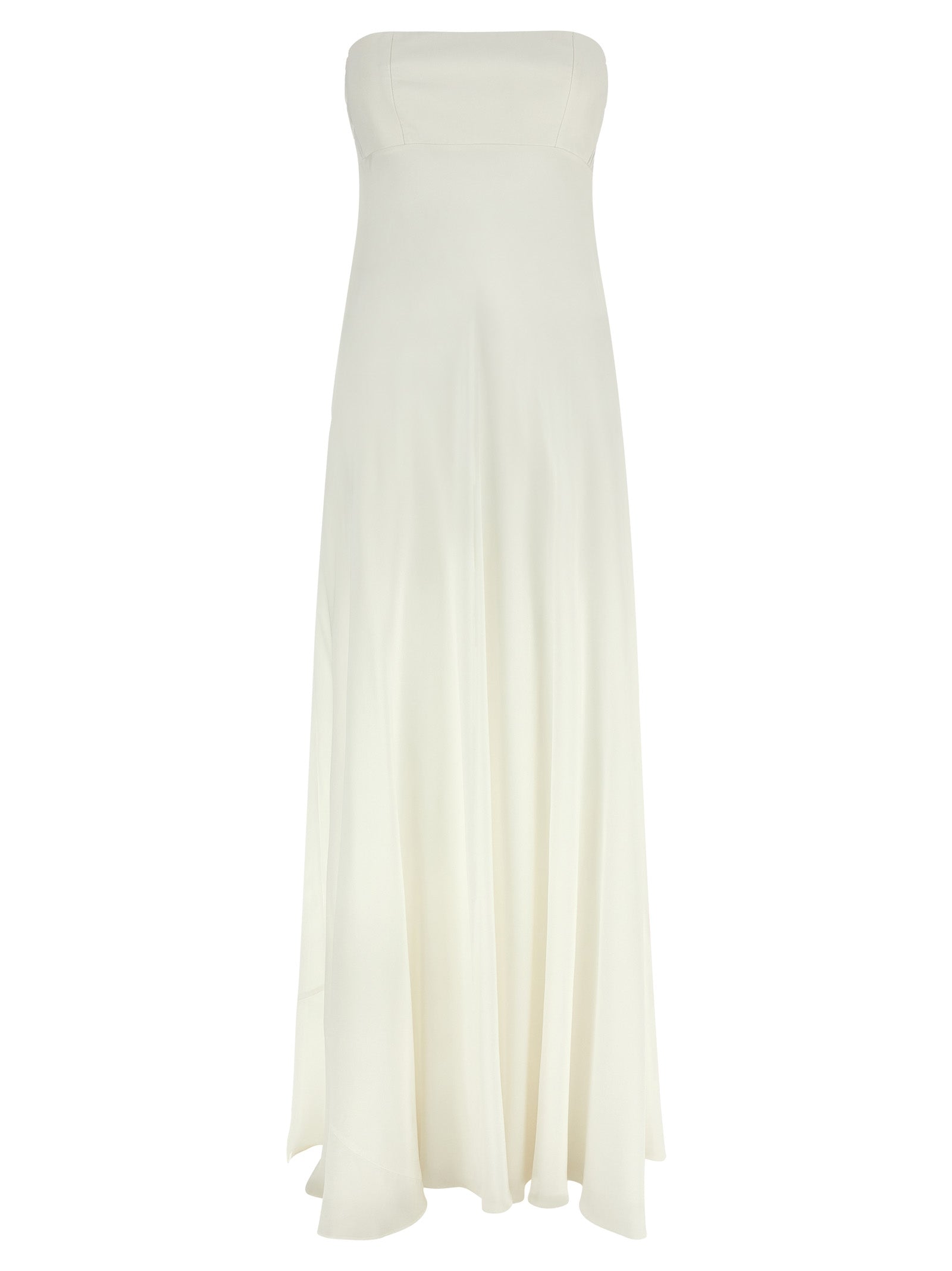 White Silk Long Dress