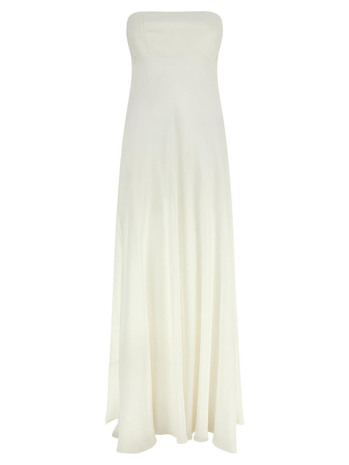 White Silk Long Dress