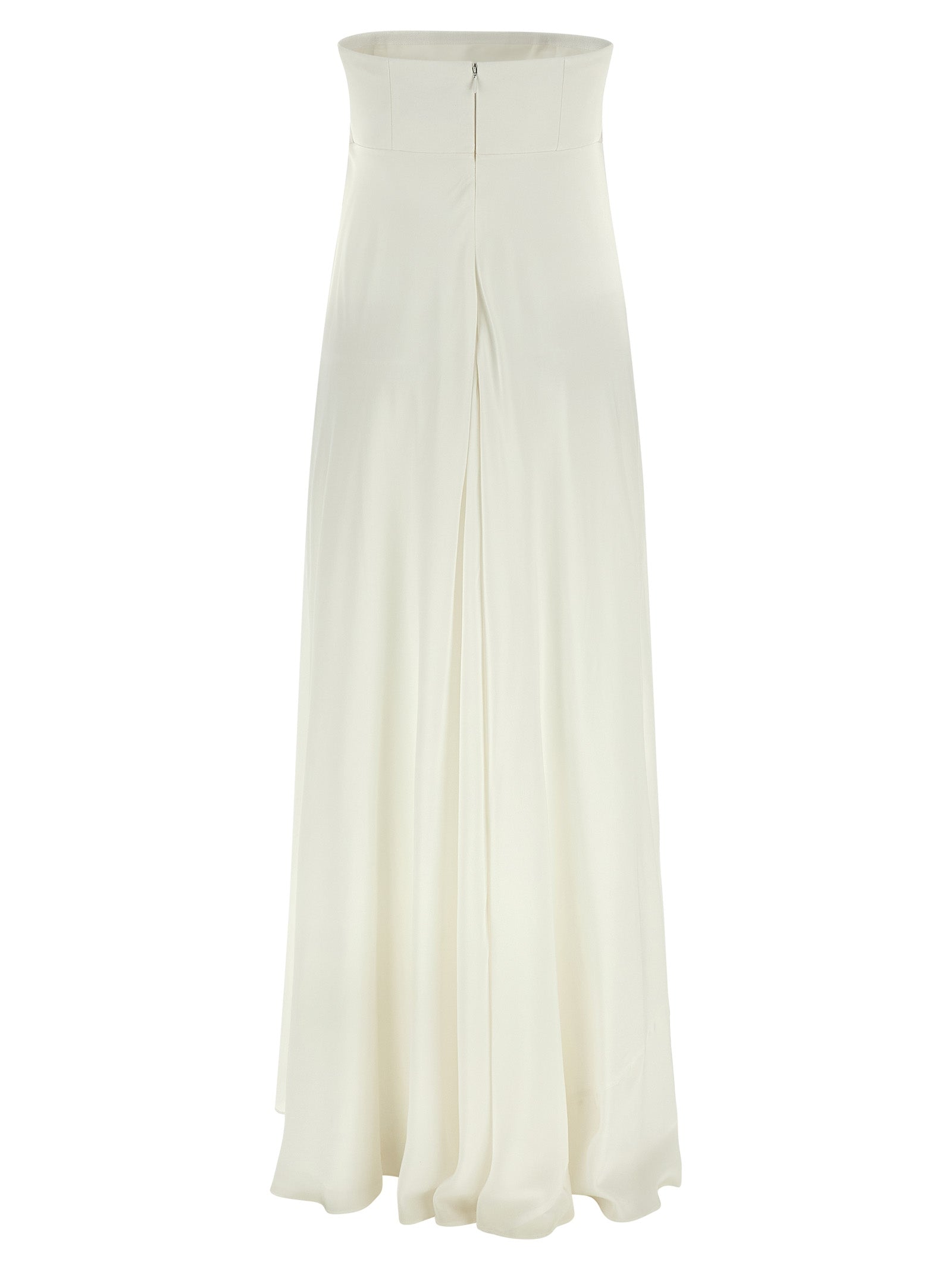 White Silk Long Dress