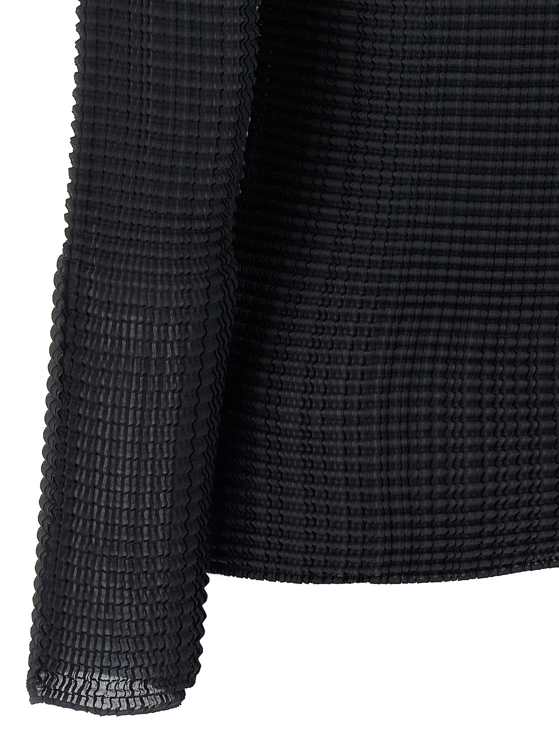 Black Polyester Cardigan