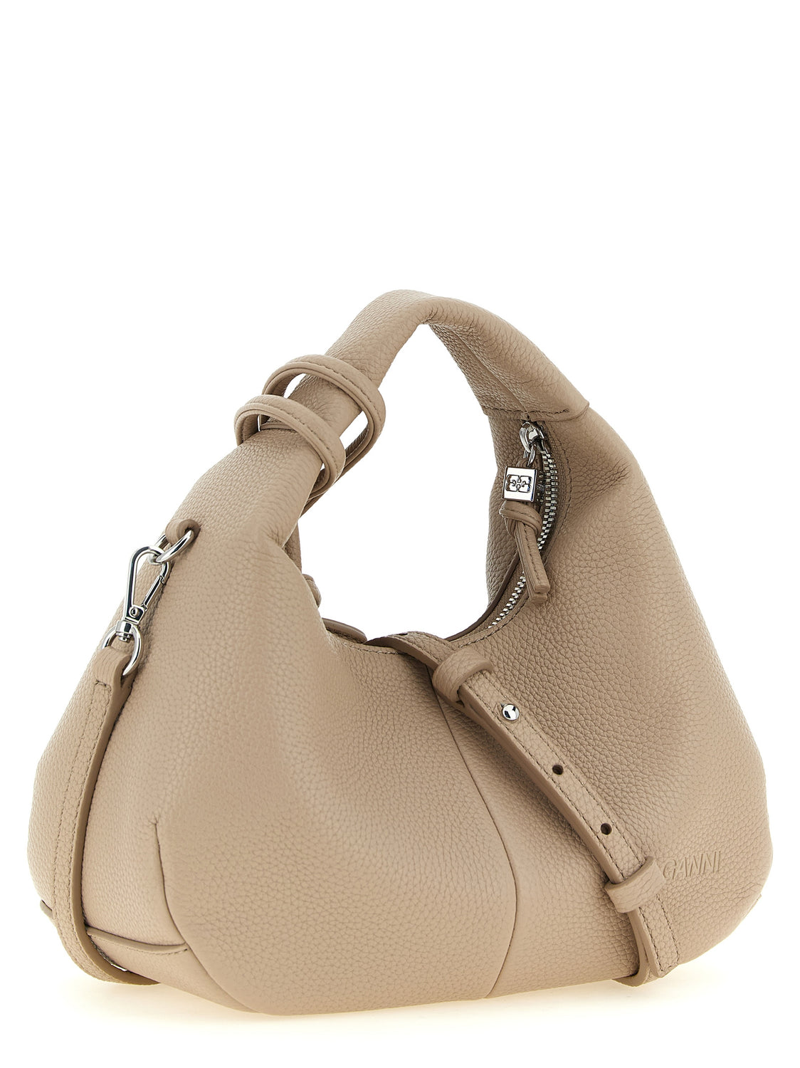 Beige Polyester Handbag