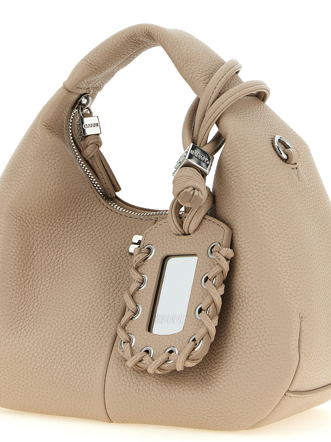 Beige Polyester Handbag