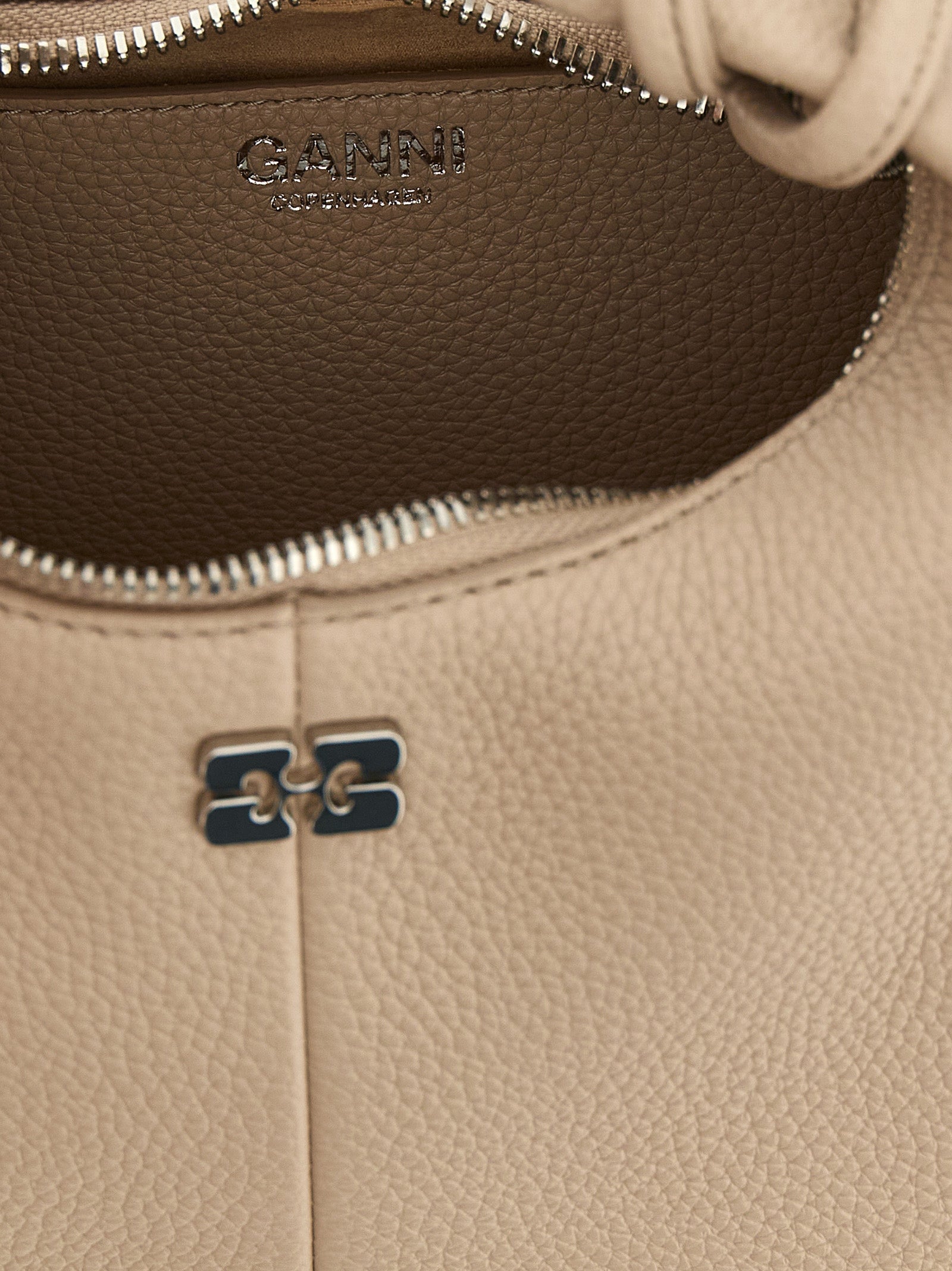 Beige Polyester Handbag