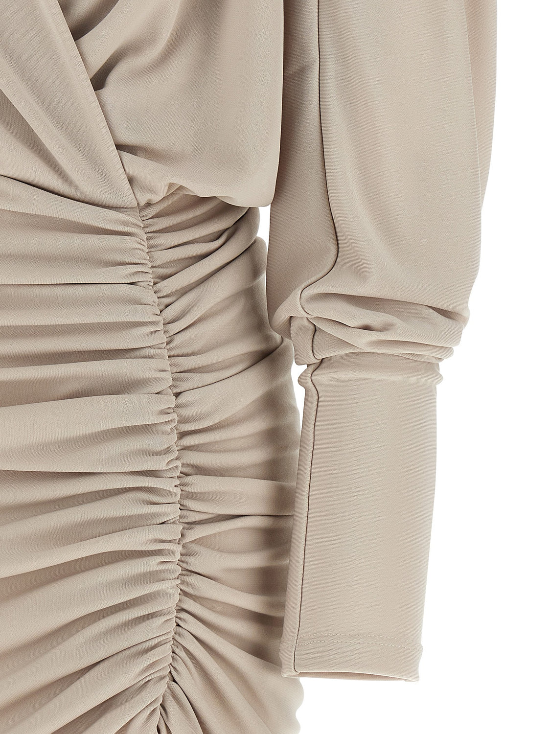 Gray Polyester Short Dress