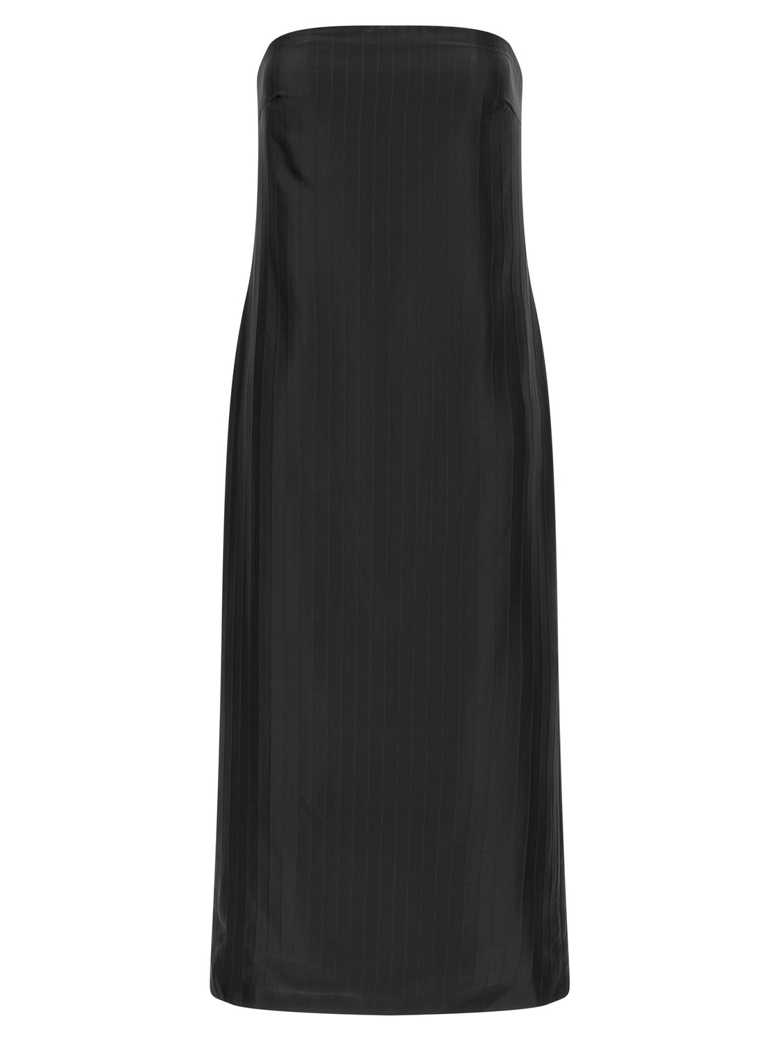 Black Viscose Midi Dress