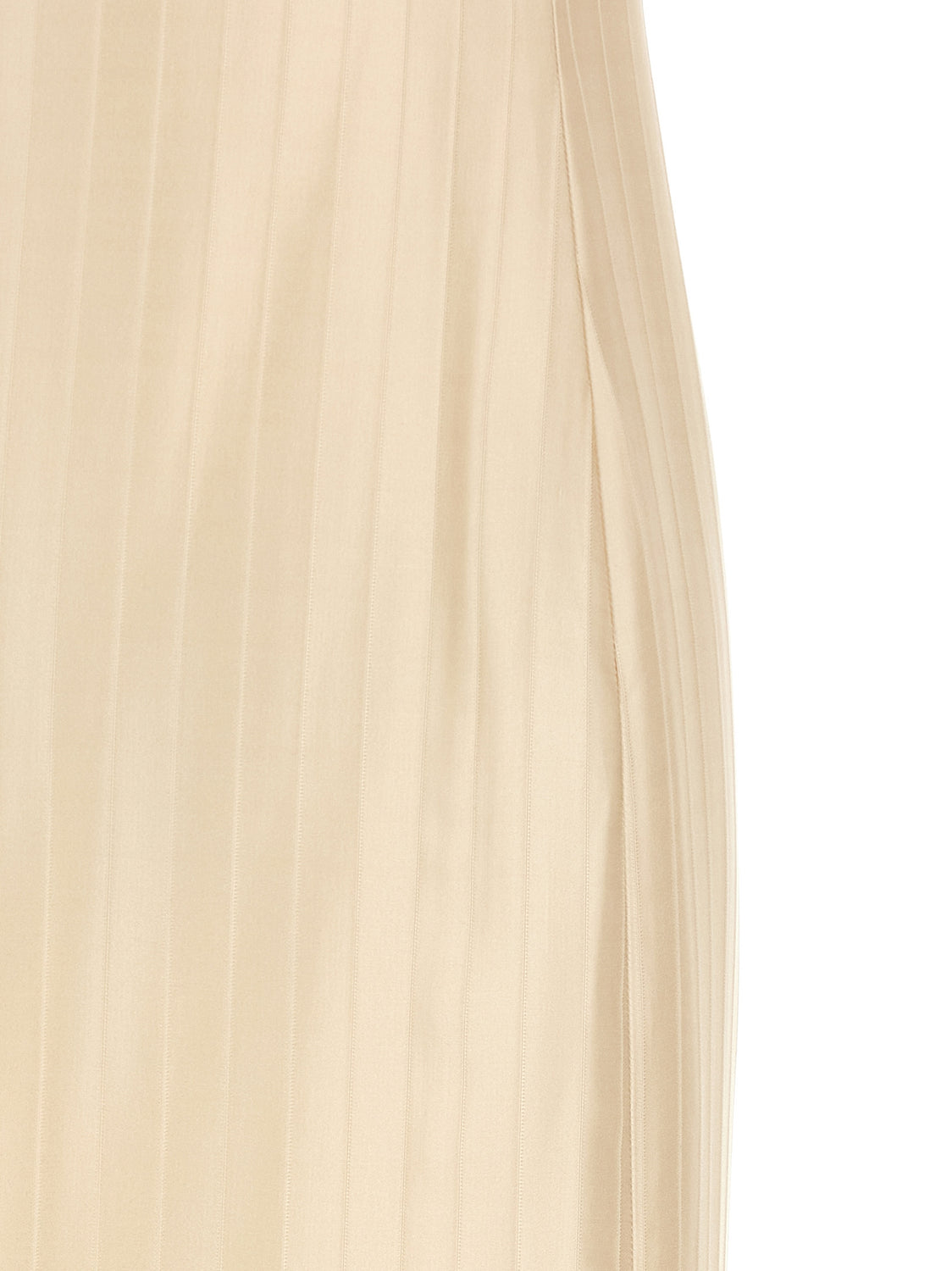 Beige Viscose Midi Dress