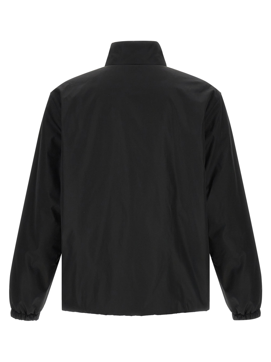 Black Polyester Full-Length Jacket