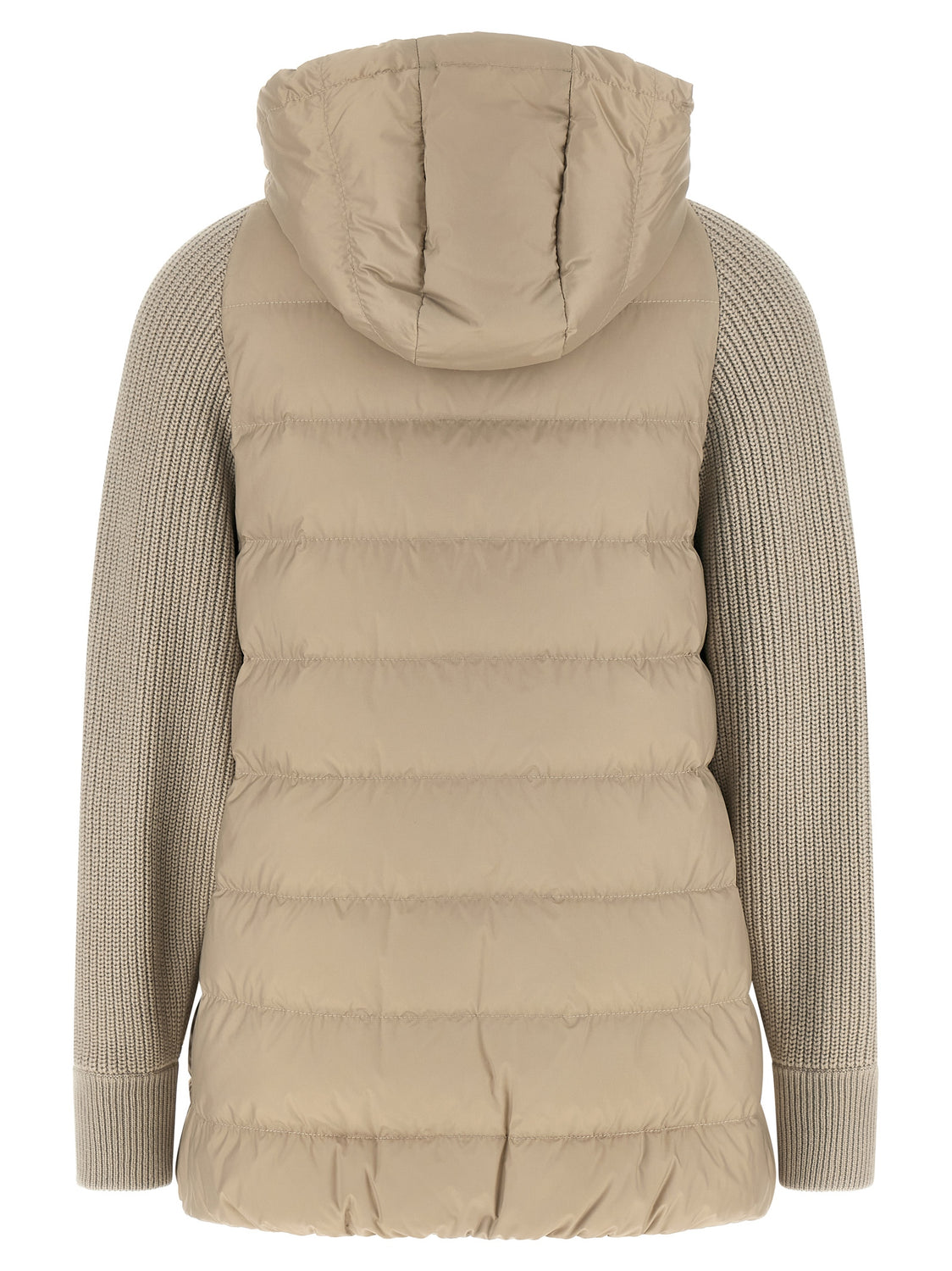 Beige Polyester Full-Length Jacket