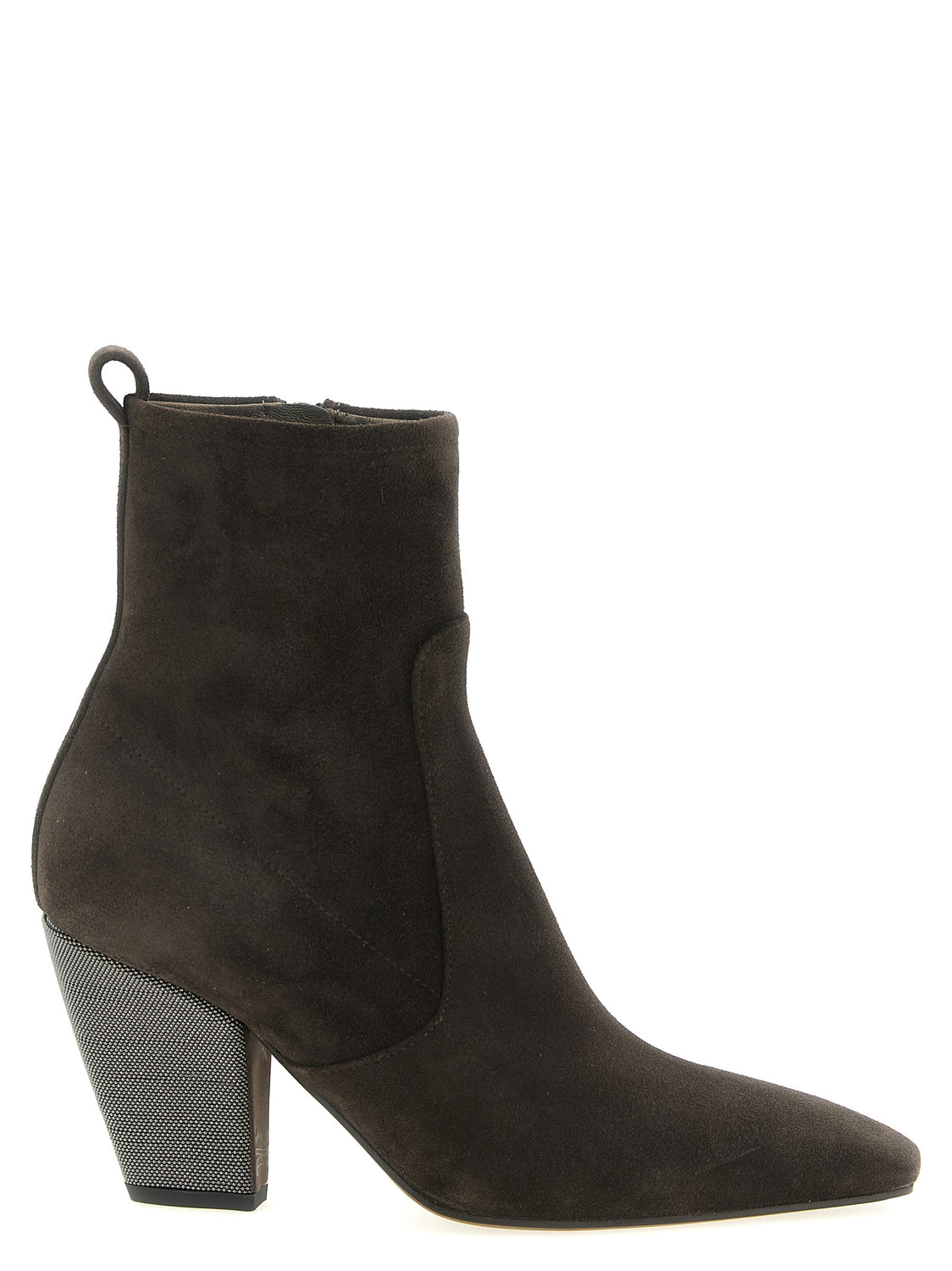 Brown Calfskin Ankle Boots