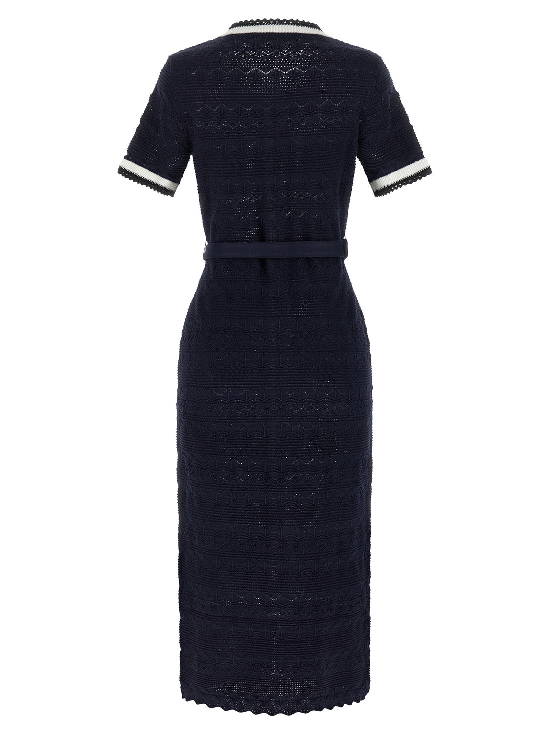 Blue Cotton Midi Dress