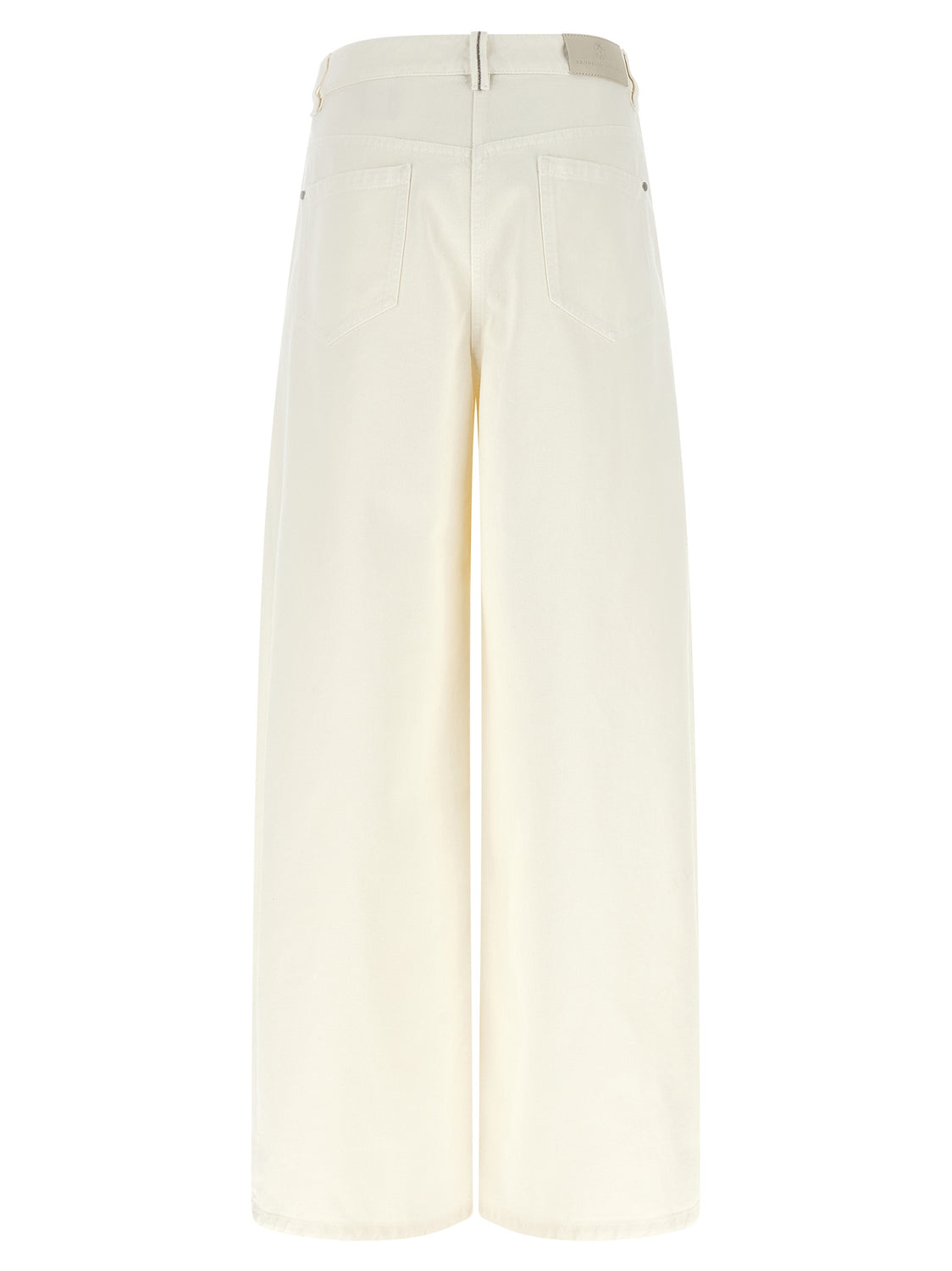White Cotton Relaxed Fit Jeans