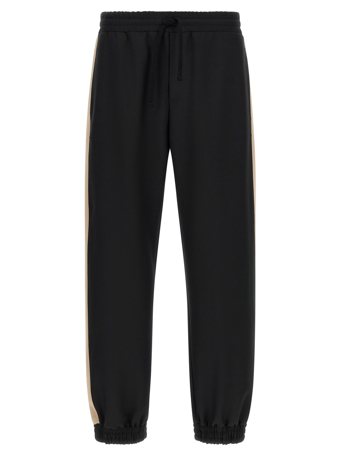Black Polyester Athletic Pants