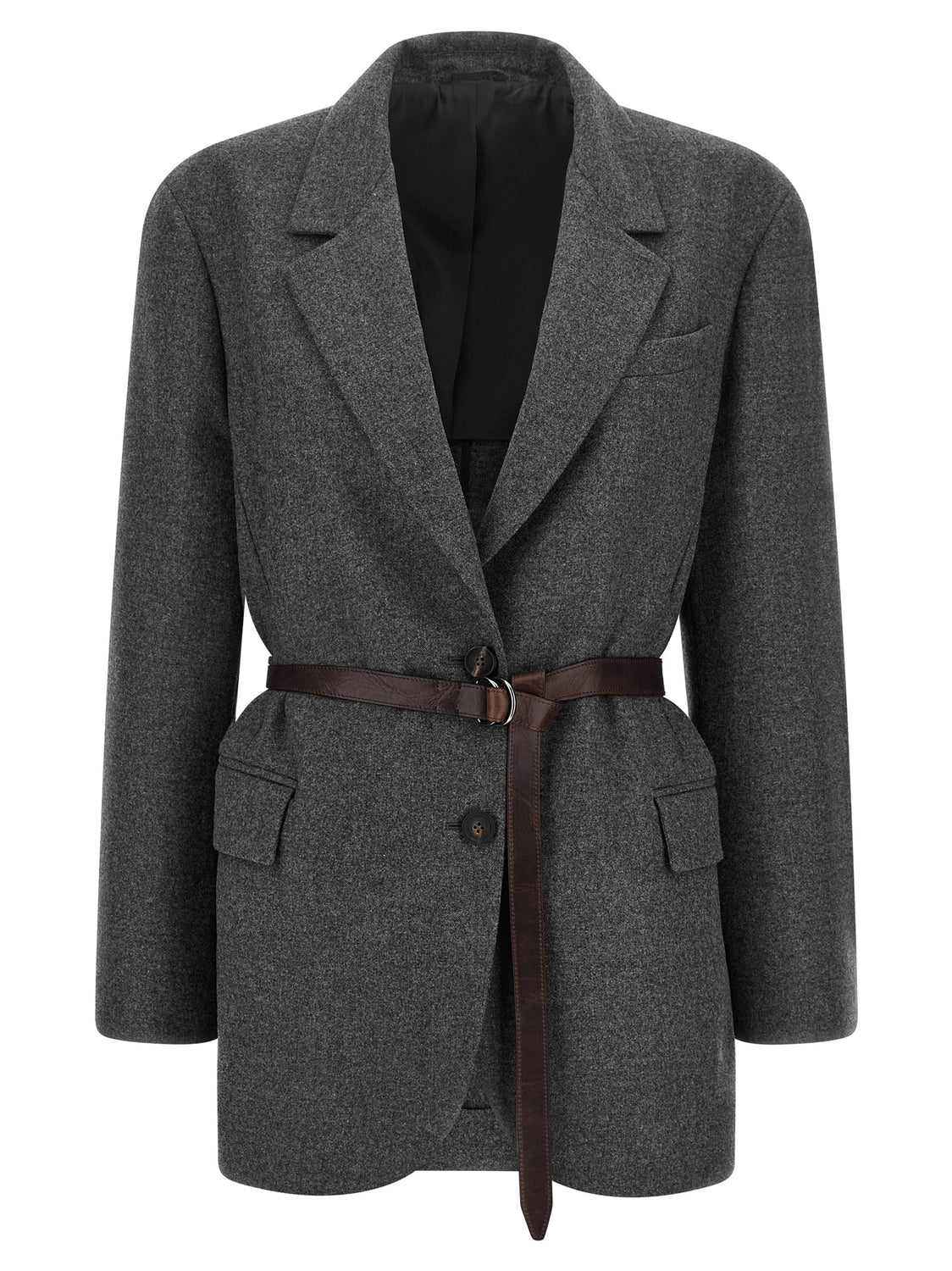 Gray Virgin Wool Blazer