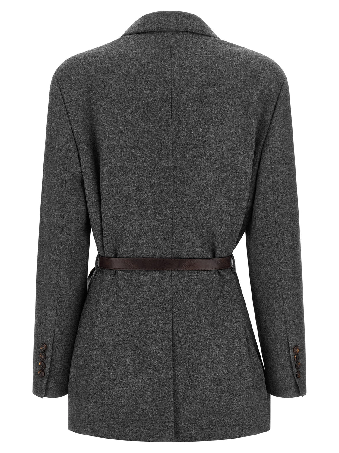 Gray Virgin Wool Blazer