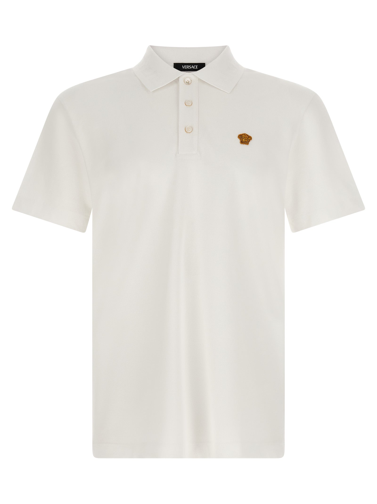 White Cotton Polo Shirt