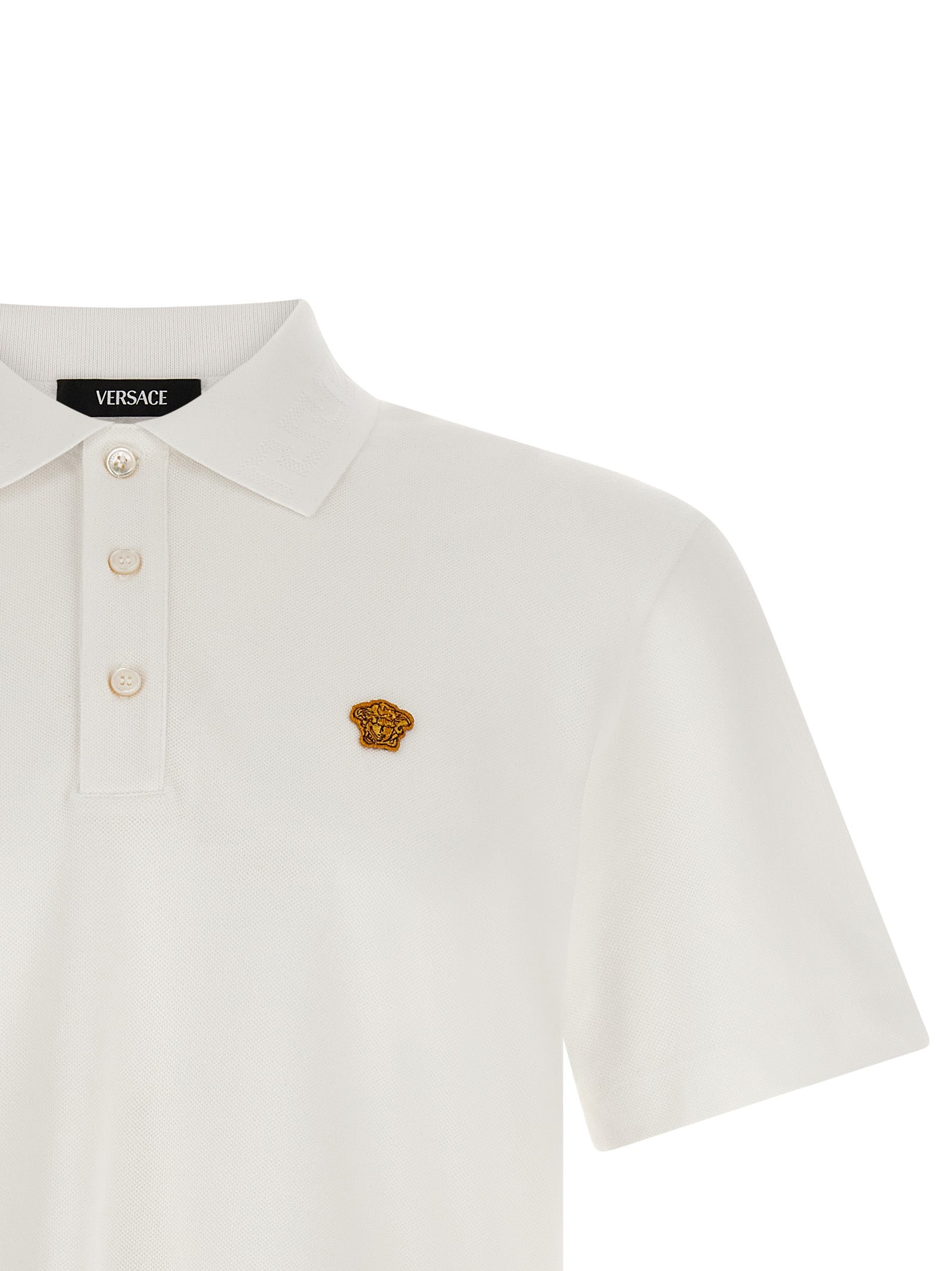 White Cotton Polo Shirt