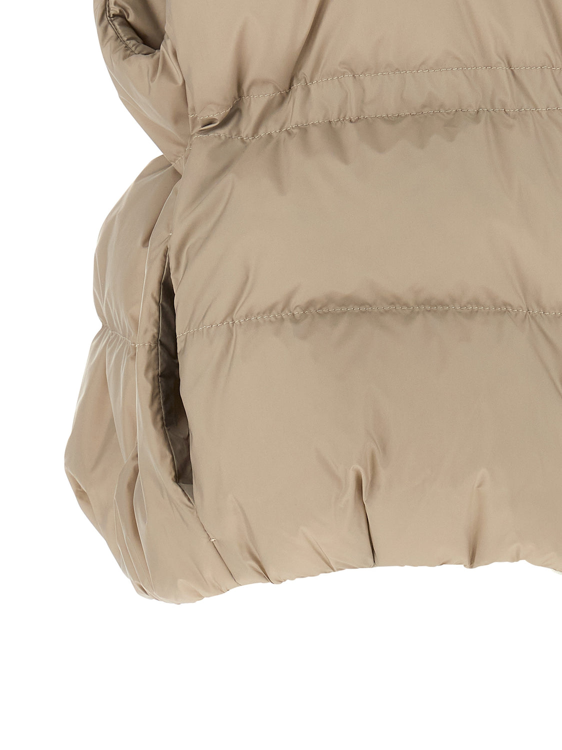 Gray Polyester Sleeveless Jacket
