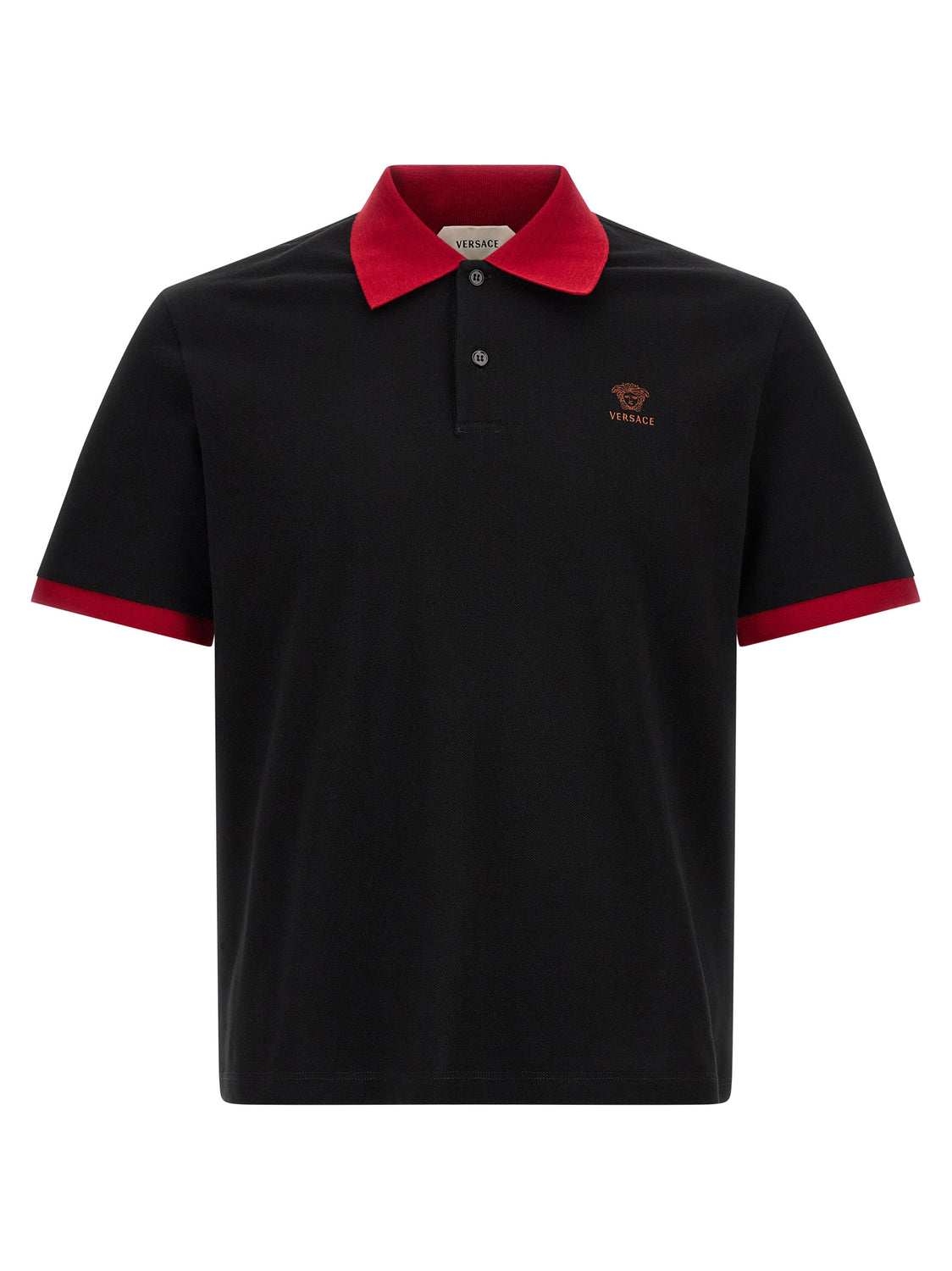 Black Cotton Polo Shirt