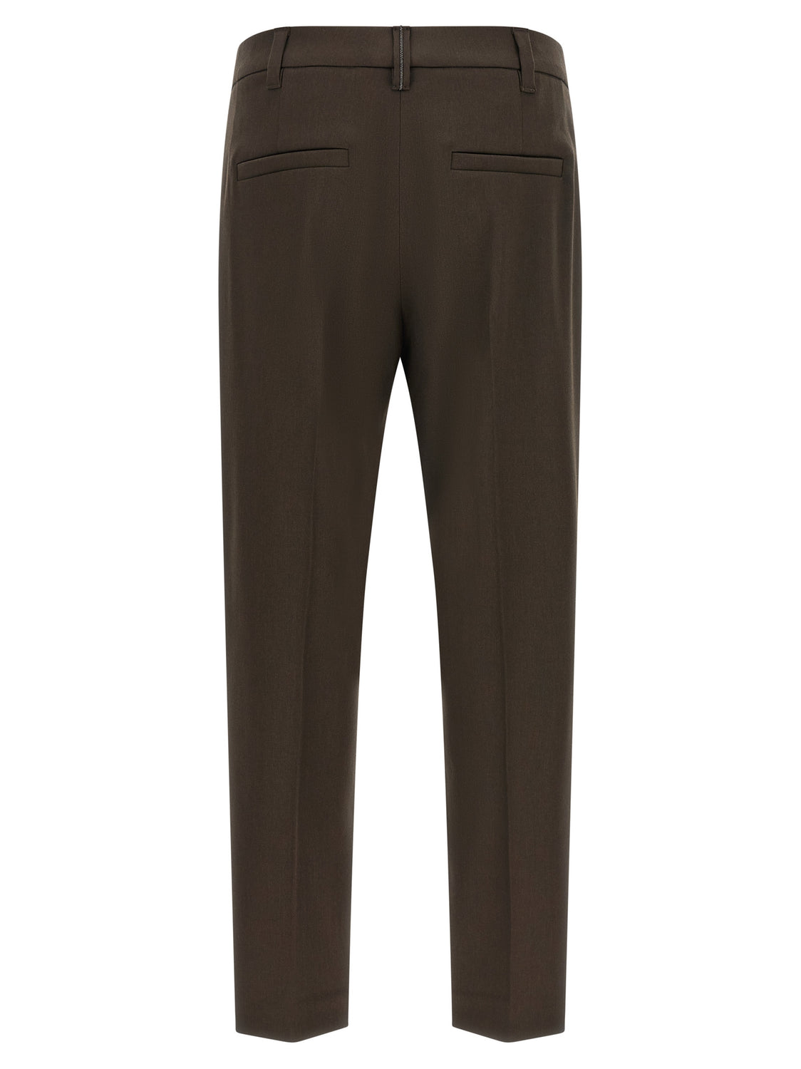 Brown Virgin Wool Dress Pants