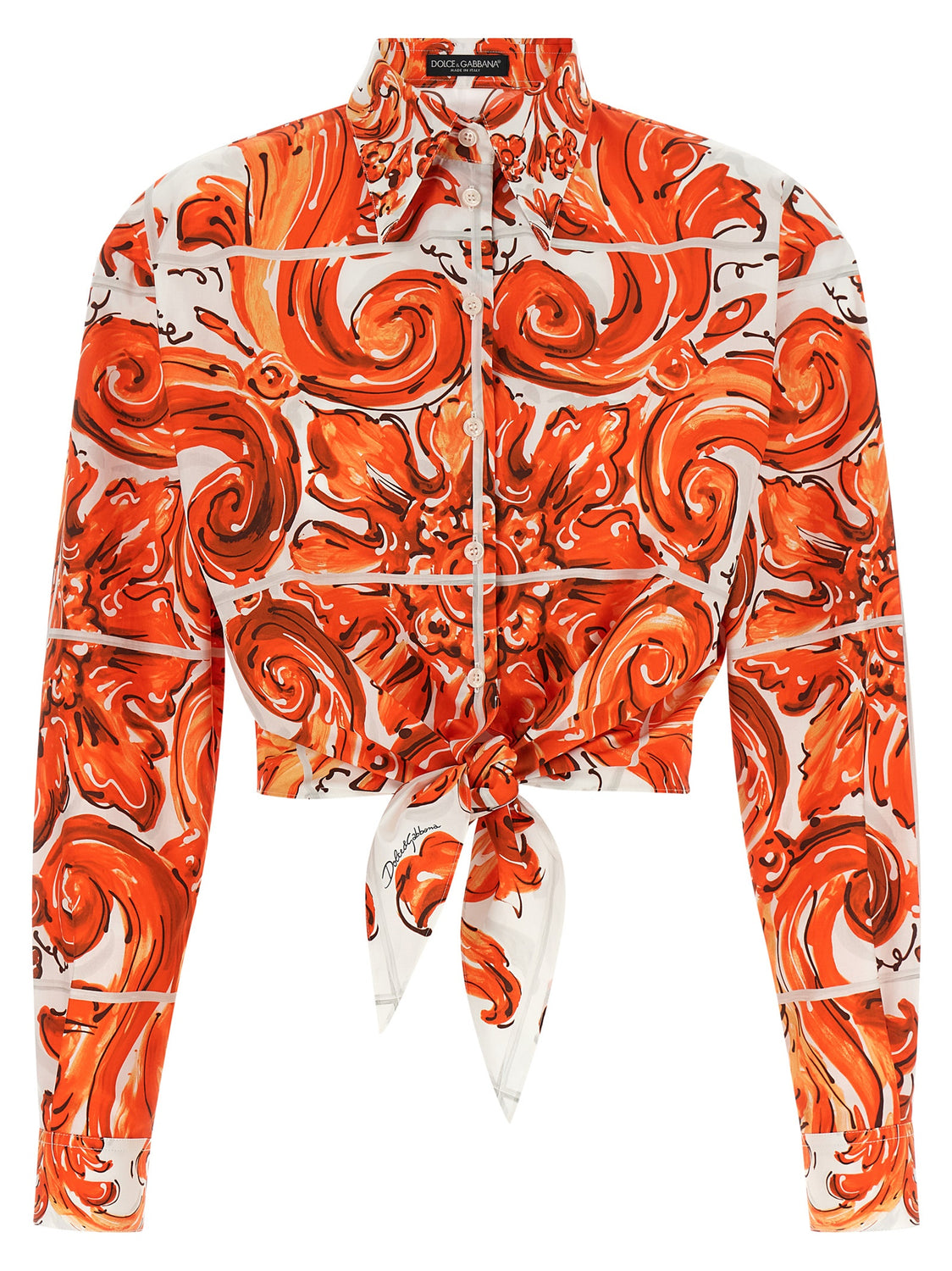 Orange Cotton Blouse