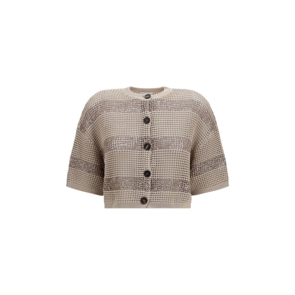 Beige Cotton Cardigan