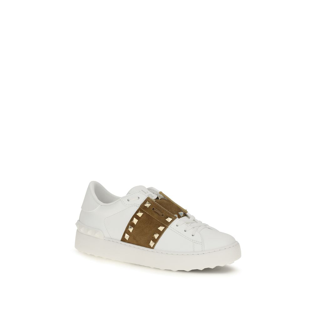 White Calf Leather Bos Taurus Sneakers