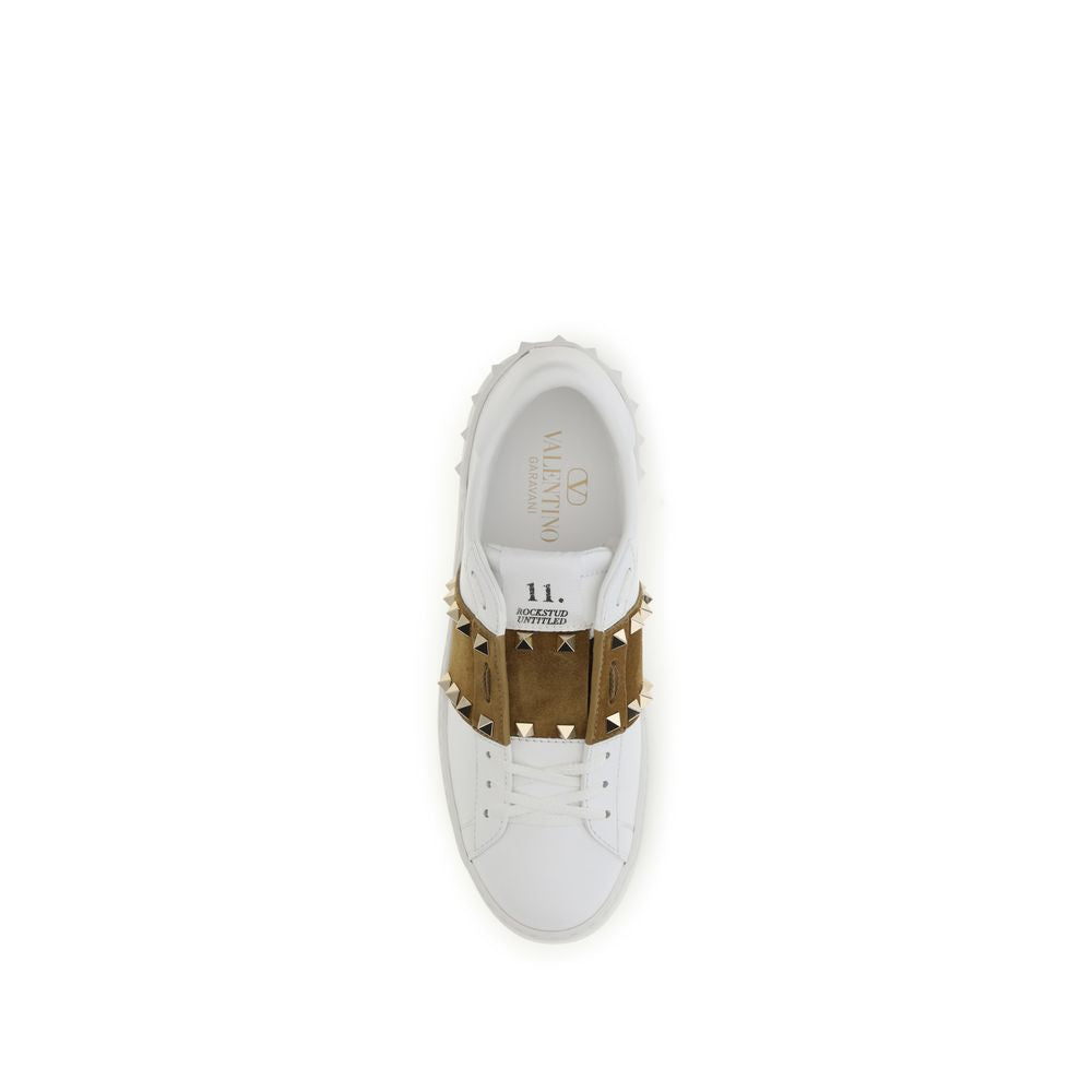 White Calf Leather Bos Taurus Sneakers