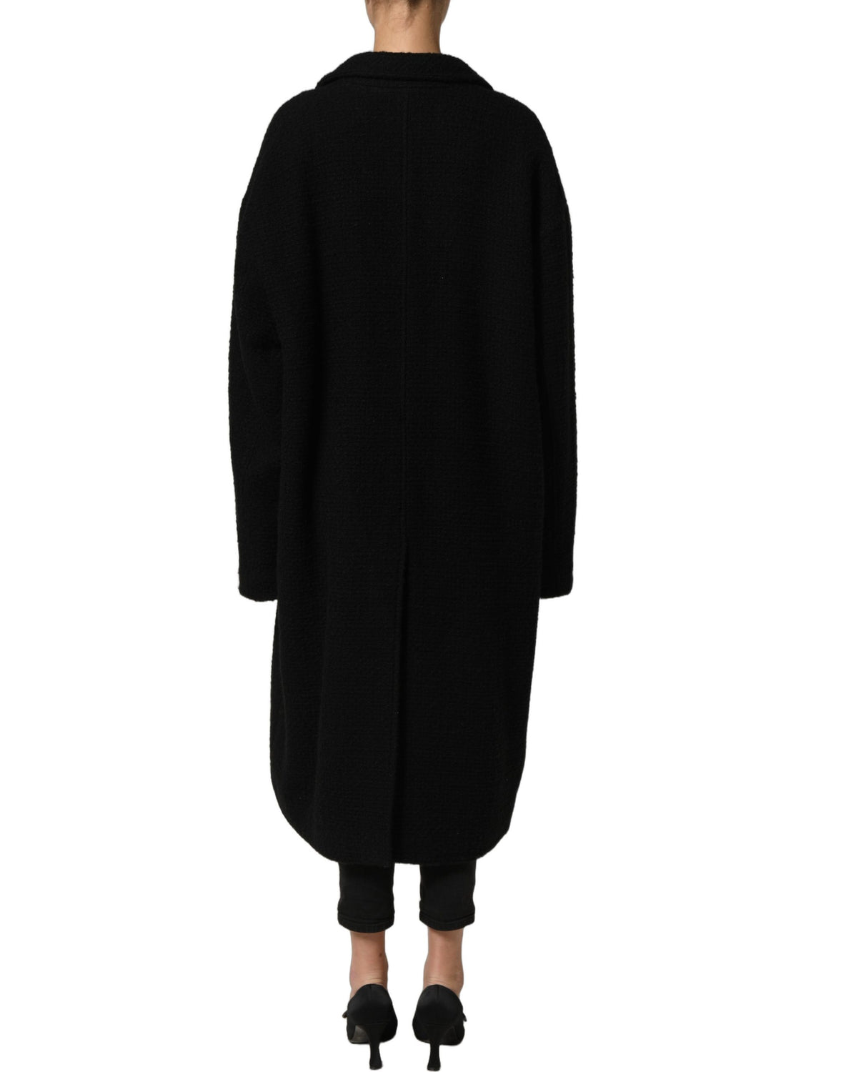 Black Double Breasted Men Trench Coat Jacket