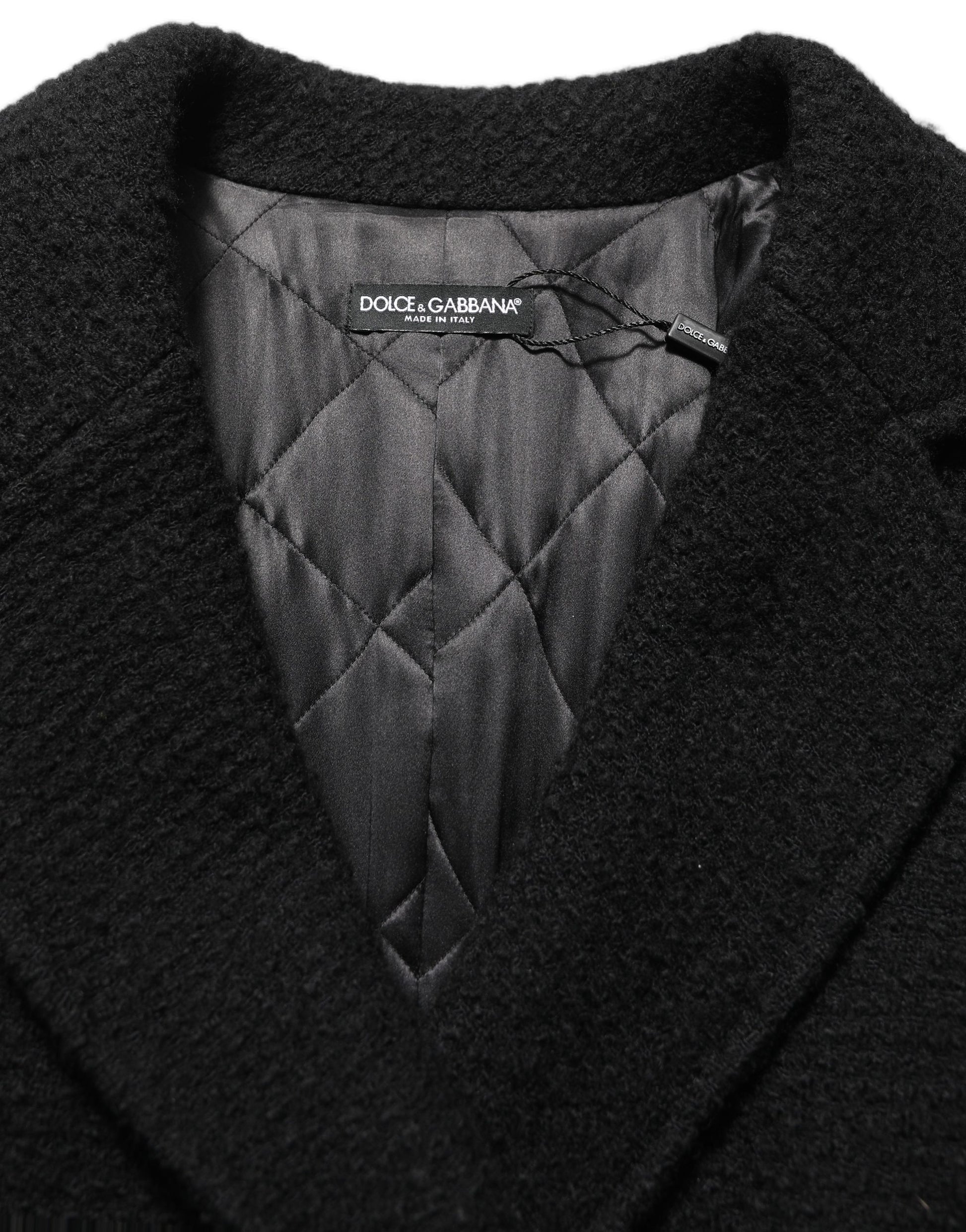 Black Double Breasted Men Trench Coat Jacket