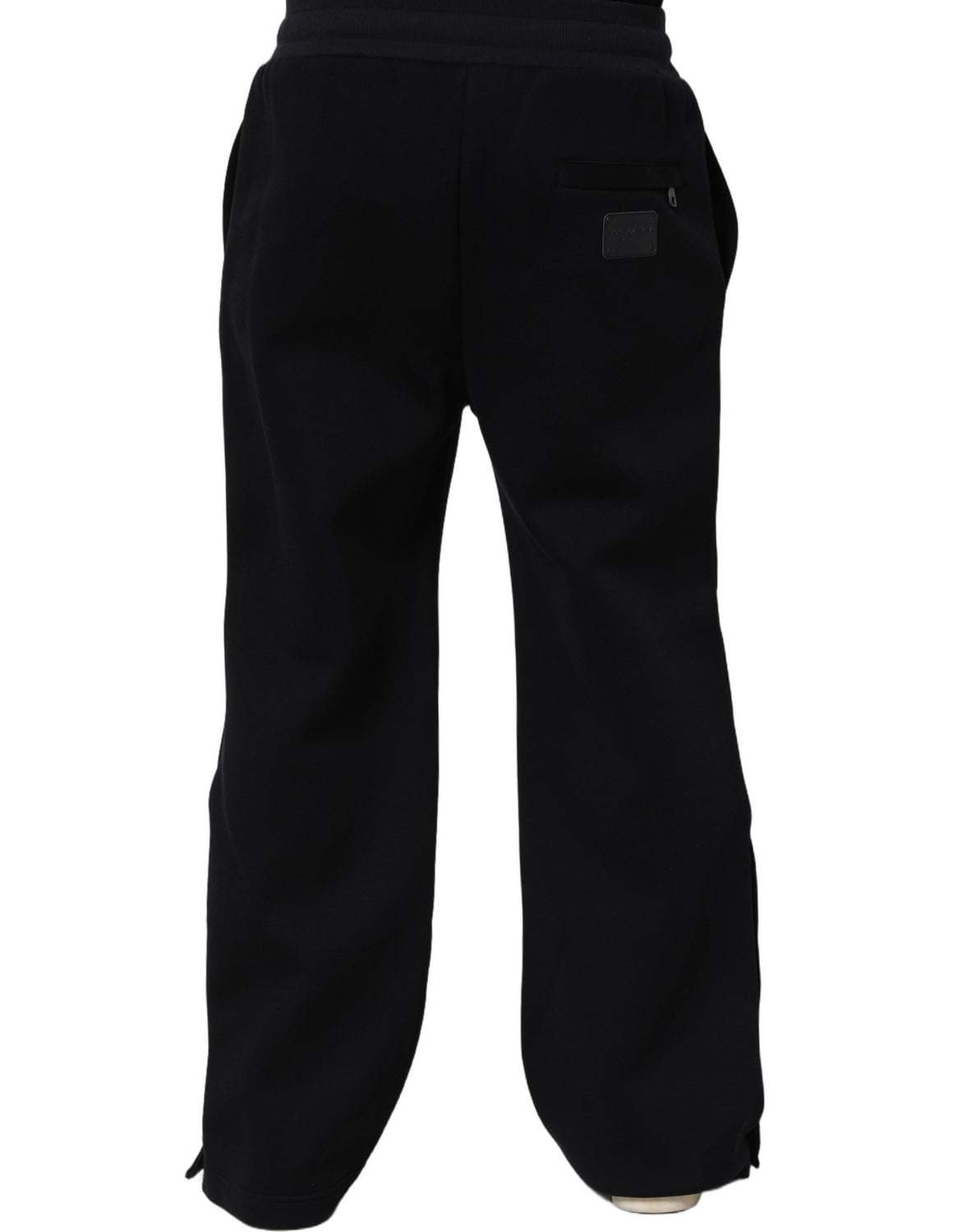 Black Drawstring Viscose Jogger Men Sweatpants Pants