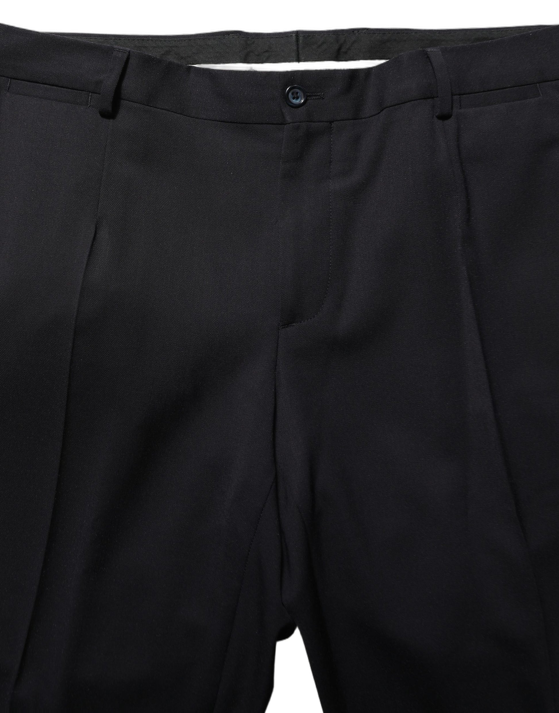 Black Wool Slim Fit Formal Men 2 Piece Suit