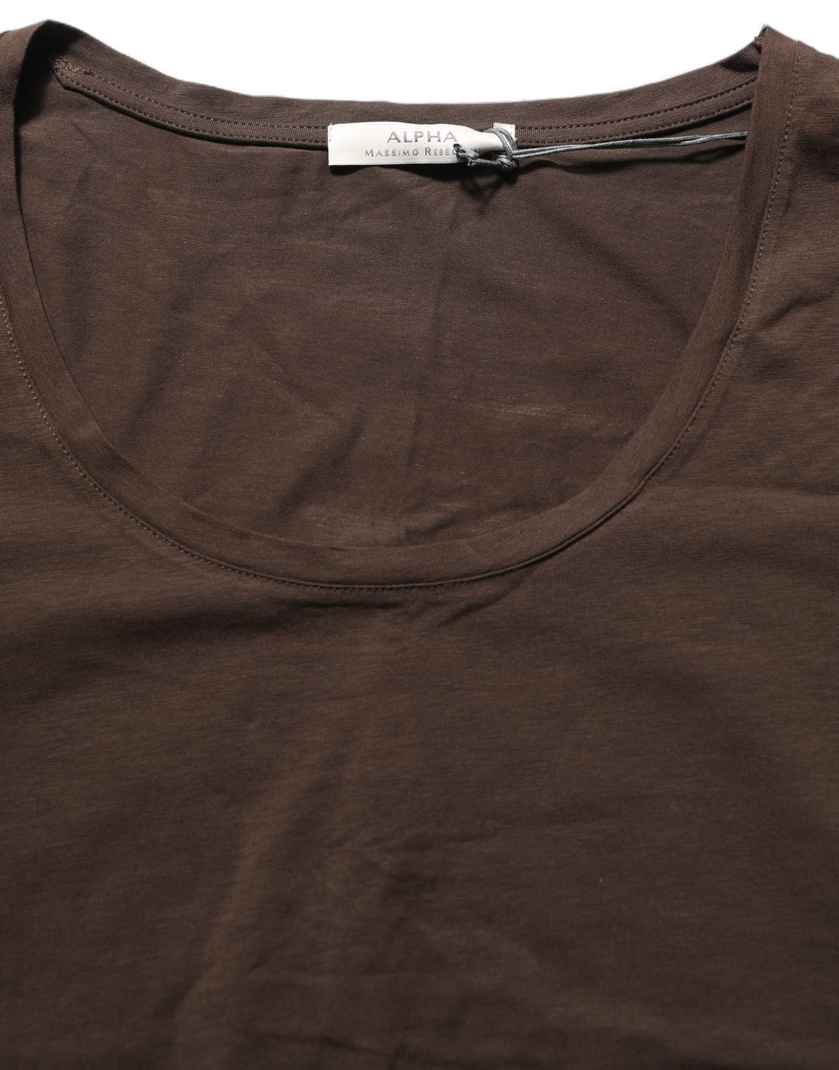 Brown Long Sleeves Round Neck Top