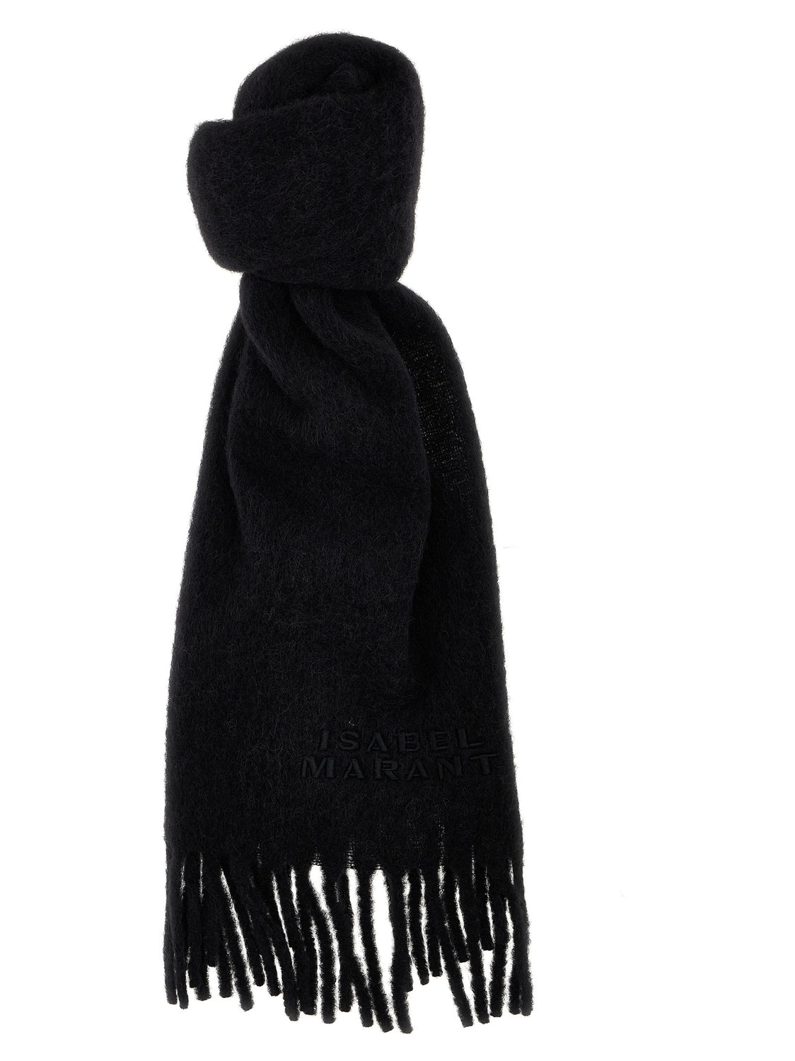 Black Alpaca Leather Scarf
